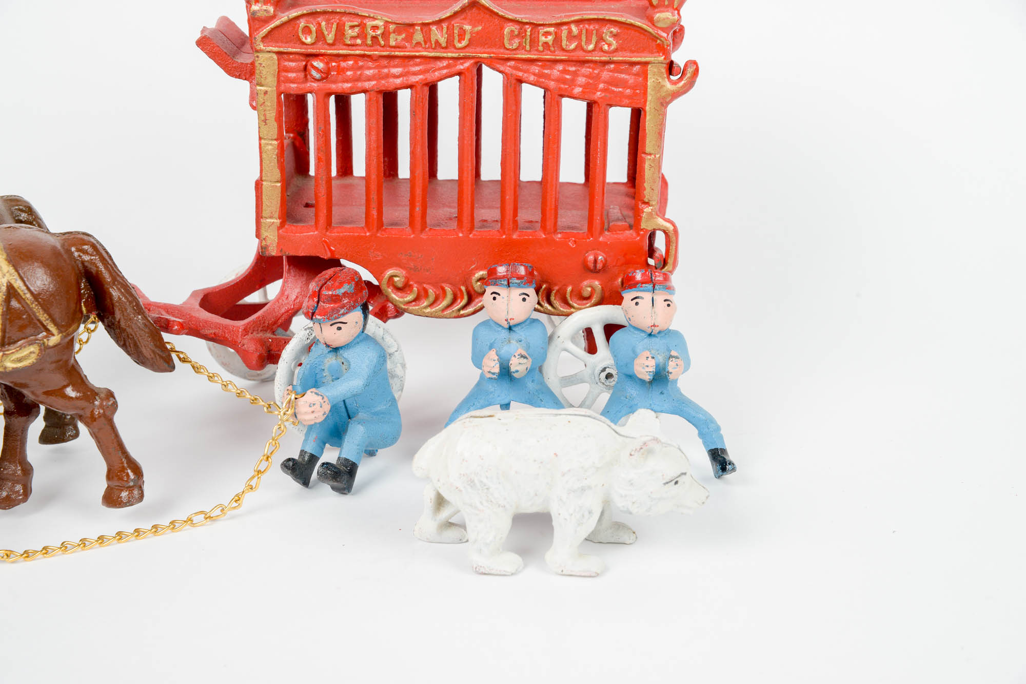 Antique Overland Circus Cast Iron Toy Circus Wagon