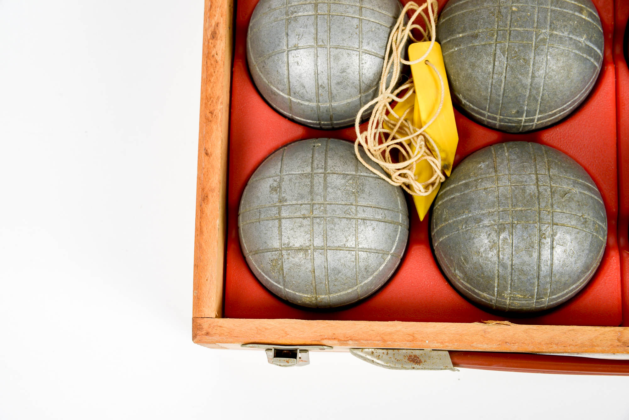 Vintage Bocce Ball Set in Original Wooden Box