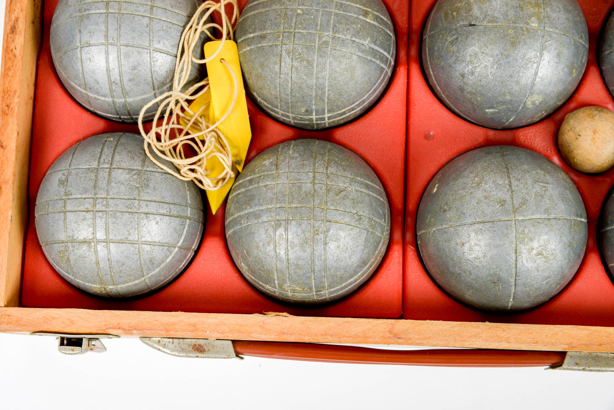 Vintage Bocce Ball Set in Original Wooden Box