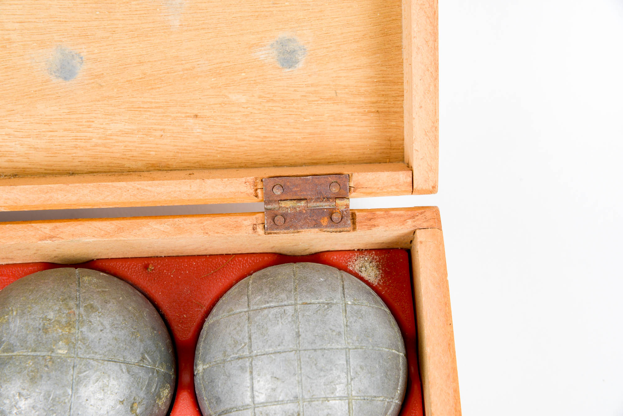 Vintage Bocce Ball Set in Original Wooden Box