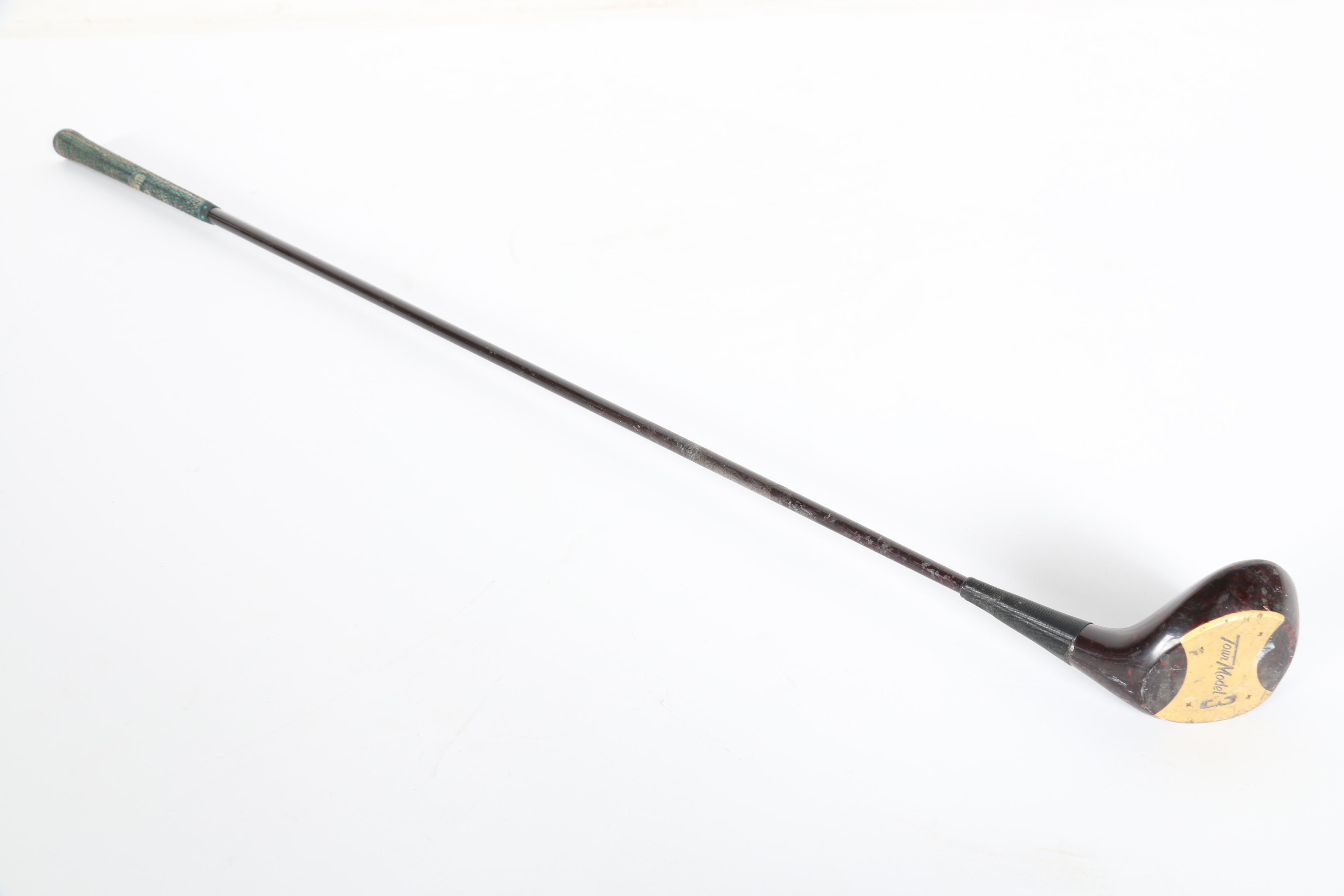 Wilson Golf Bag and Various Clubs Featuring Spalding and Spotline