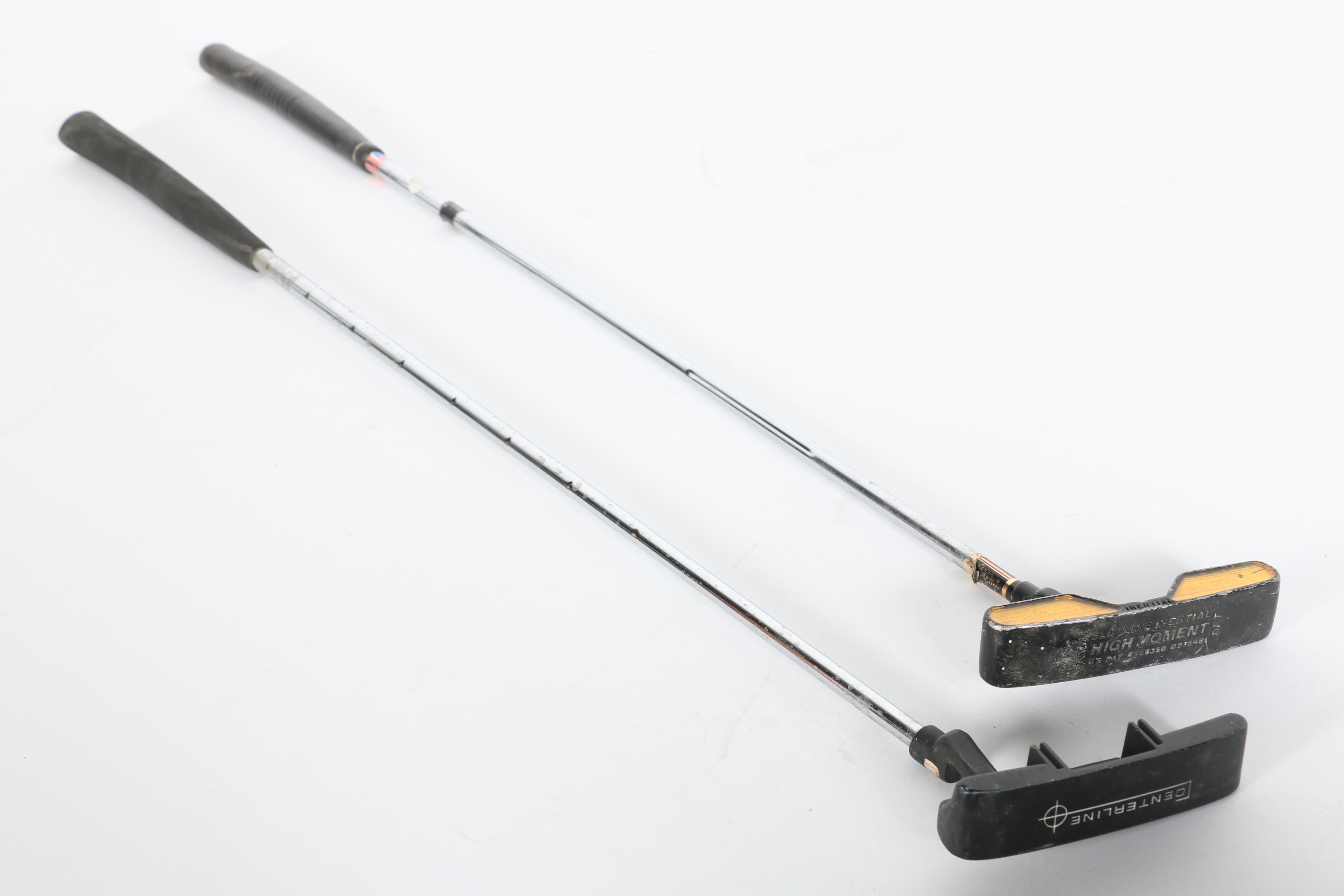 Wilson Golf Bag and Various Clubs Featuring Spalding and Spotline