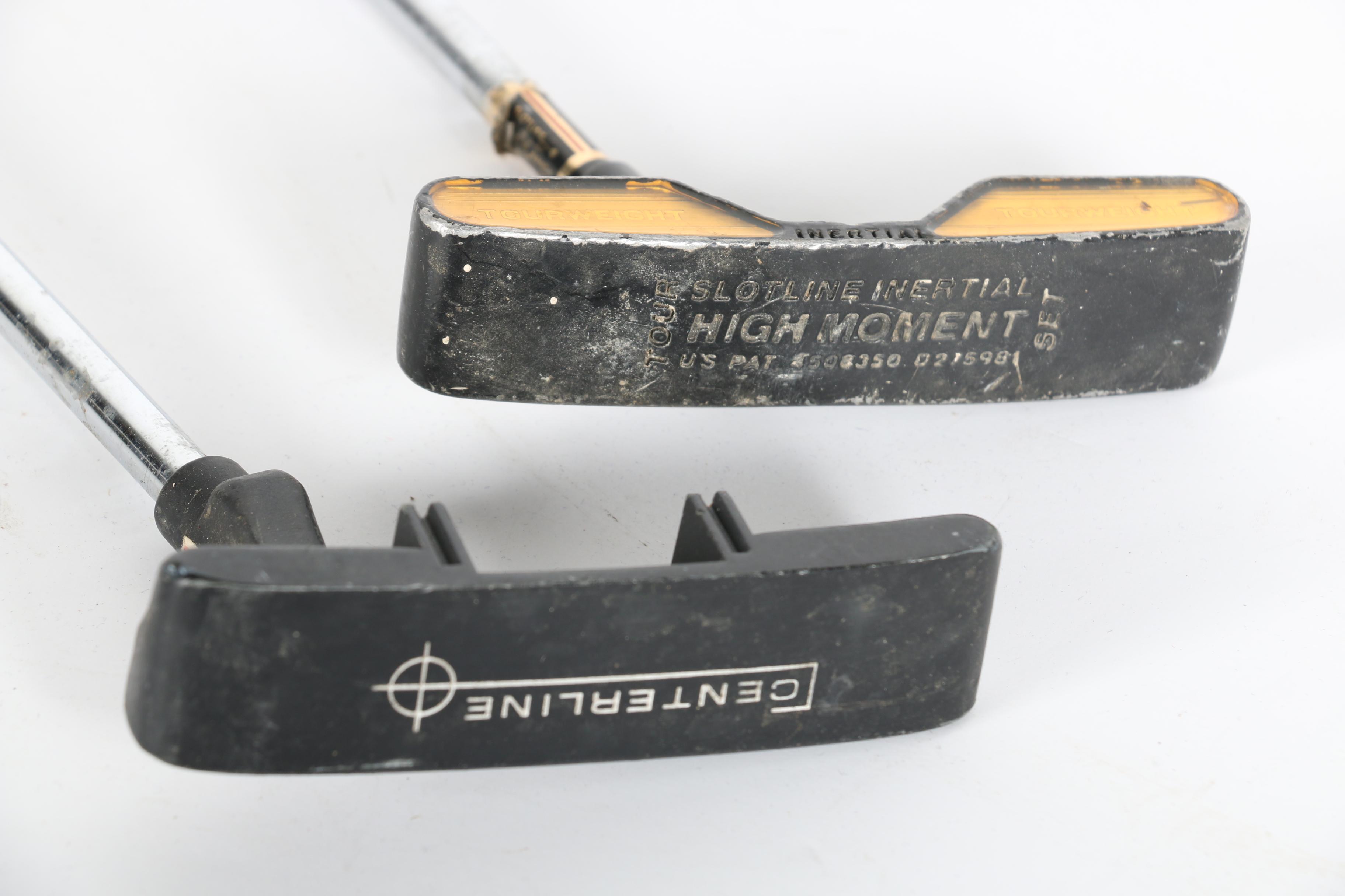 Wilson Golf Bag and Various Clubs Featuring Spalding and Spotline