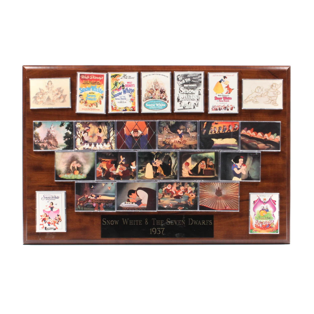 Vintage Walt Disney's Snow White Collector's Cards Plaque