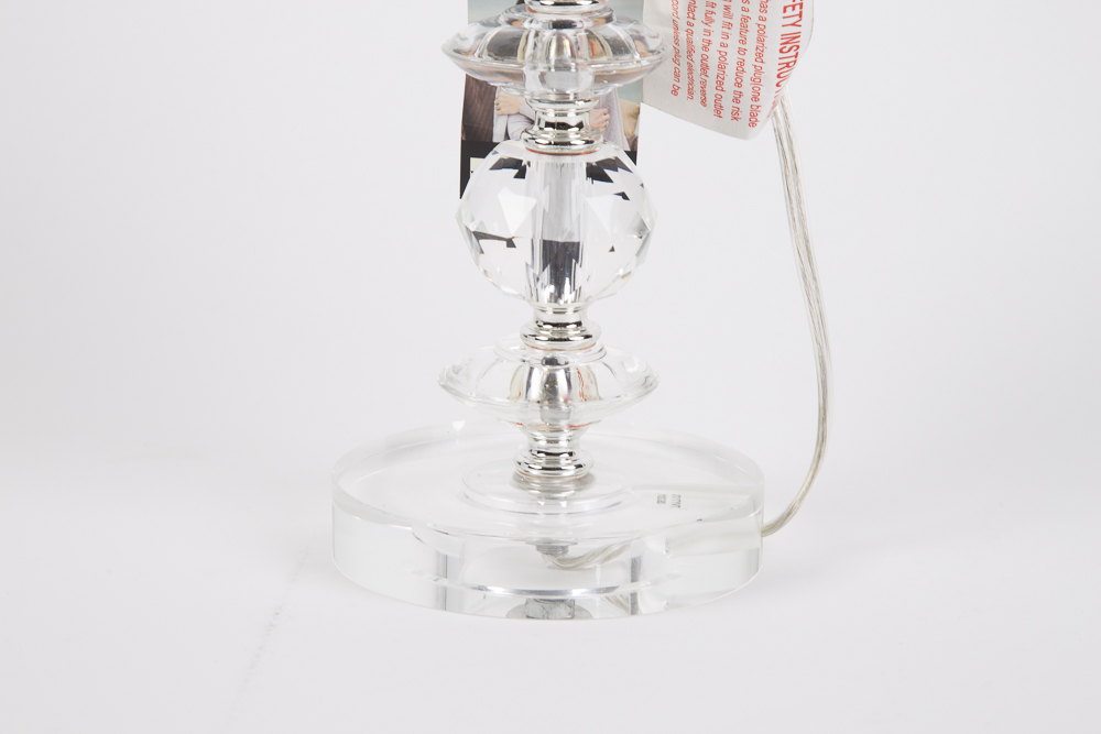 Valerie Bertinelli Clear Glass Table Lamp With Shades