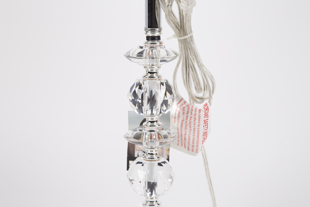 Valerie Bertinelli Clear Glass Table Lamp With Shades