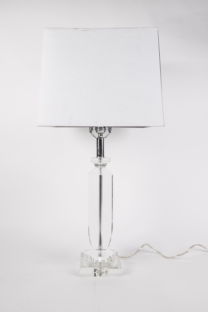 Crystal Table Lamp Pair