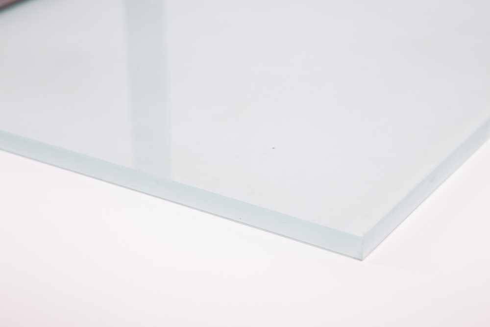 Glass Wall Shelf with Metal Brackets
