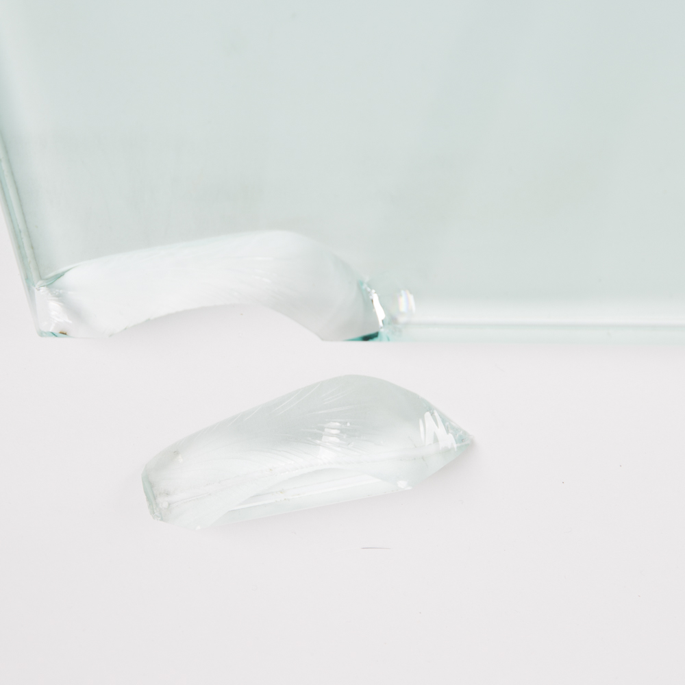 Glass Wall Shelf with Metal Brackets