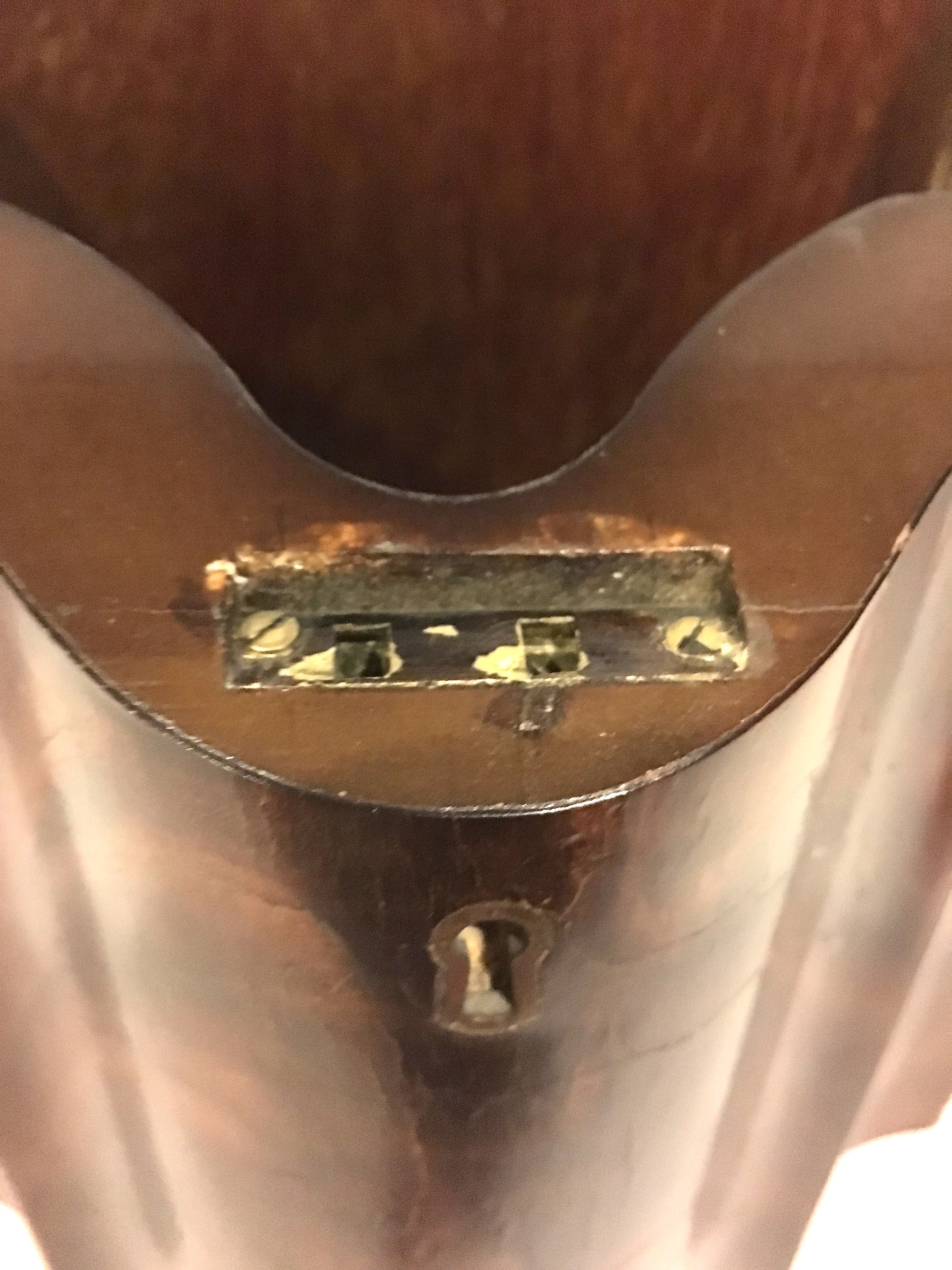 Antique Knife Box with Marquetry Detail