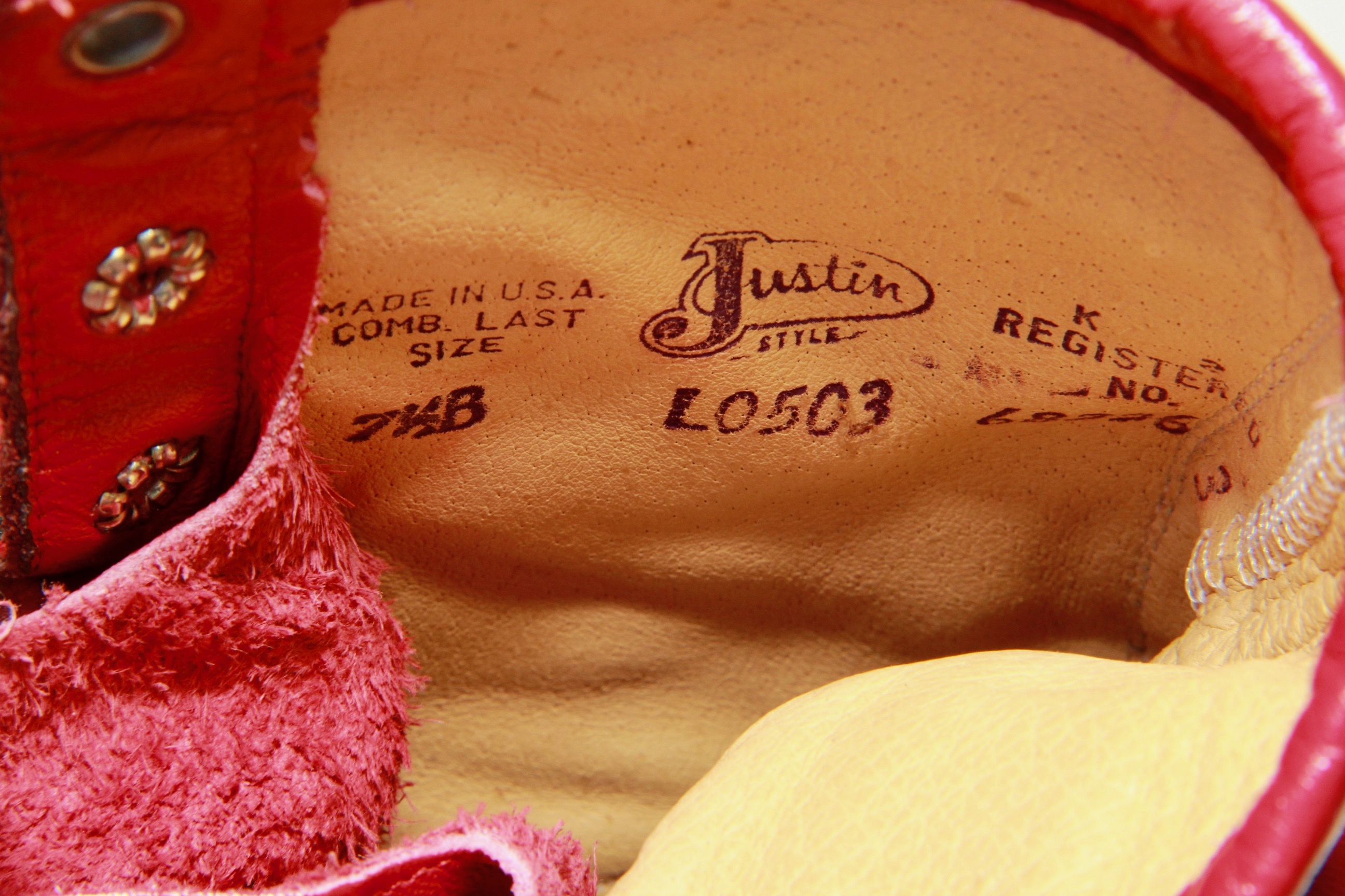 Women's Red Leather Justin Roper Boots