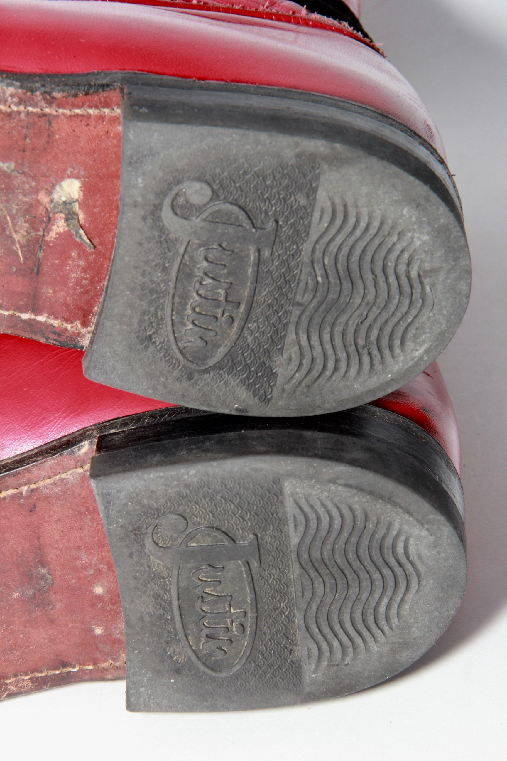 Women's Red Leather Justin Roper Boots