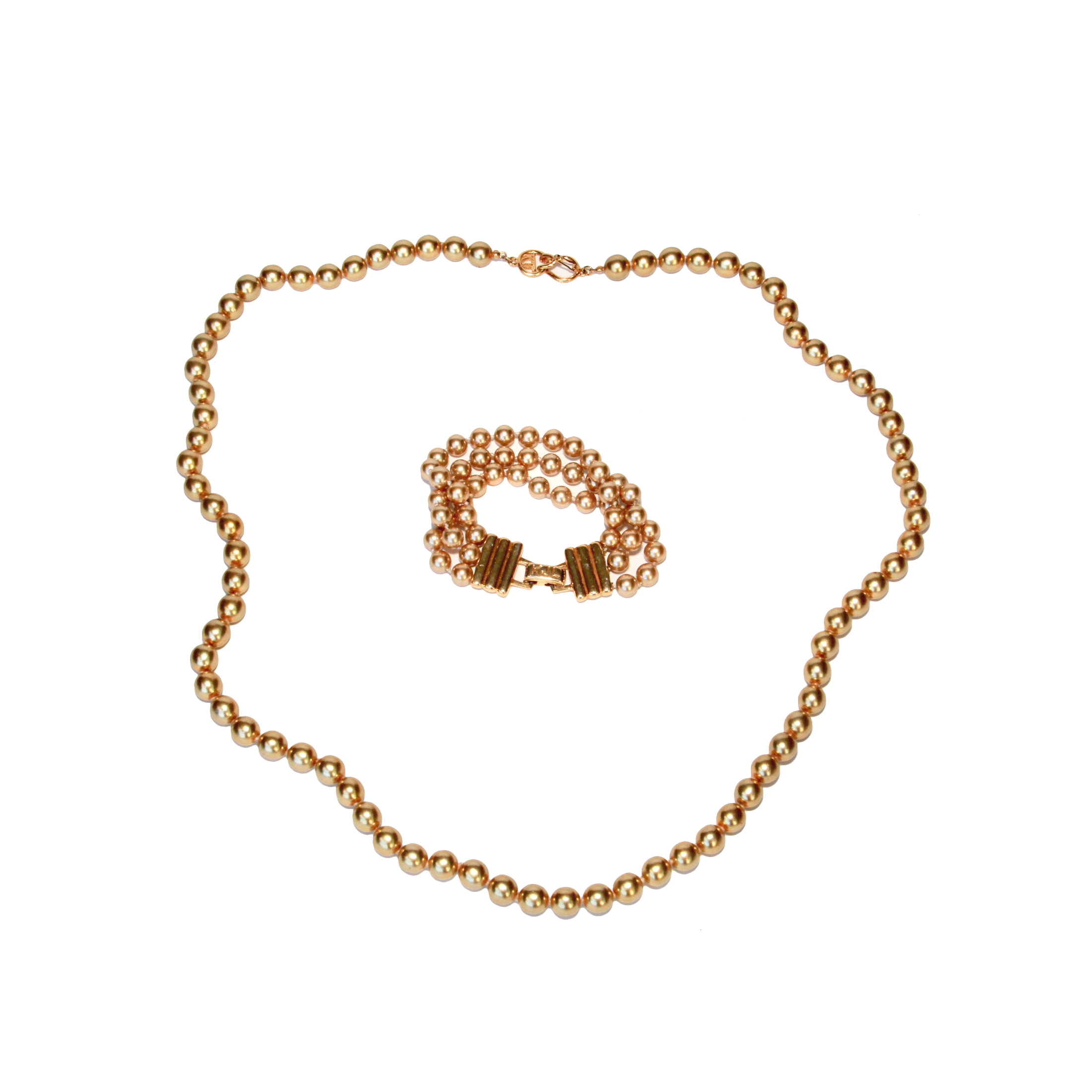 Kenneth Jay Lane Pearl Bead Demi Parure