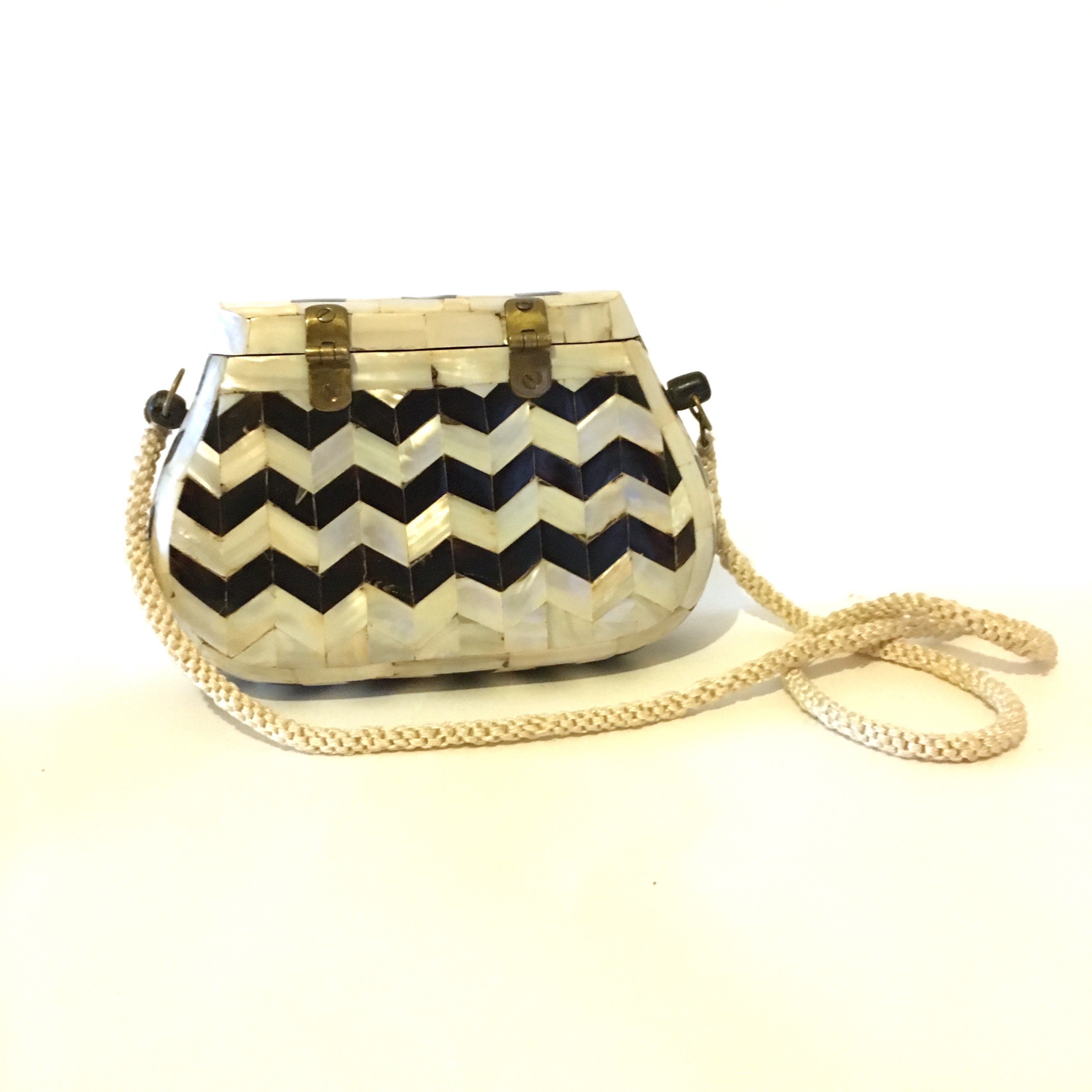 Vintage Pocketbook with Mother of Pearl Veneer