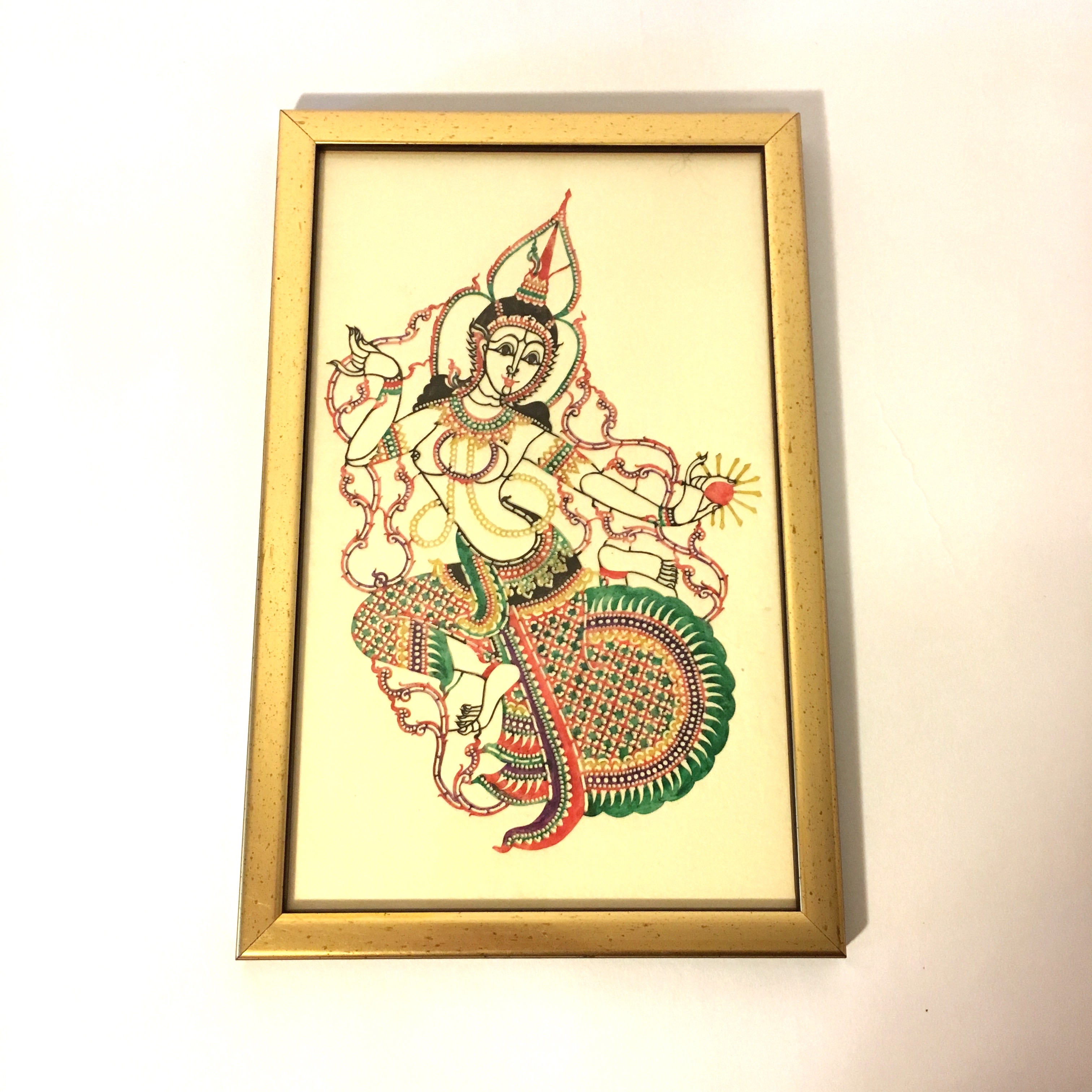 Framed Indonesian Shadow Puppet Images