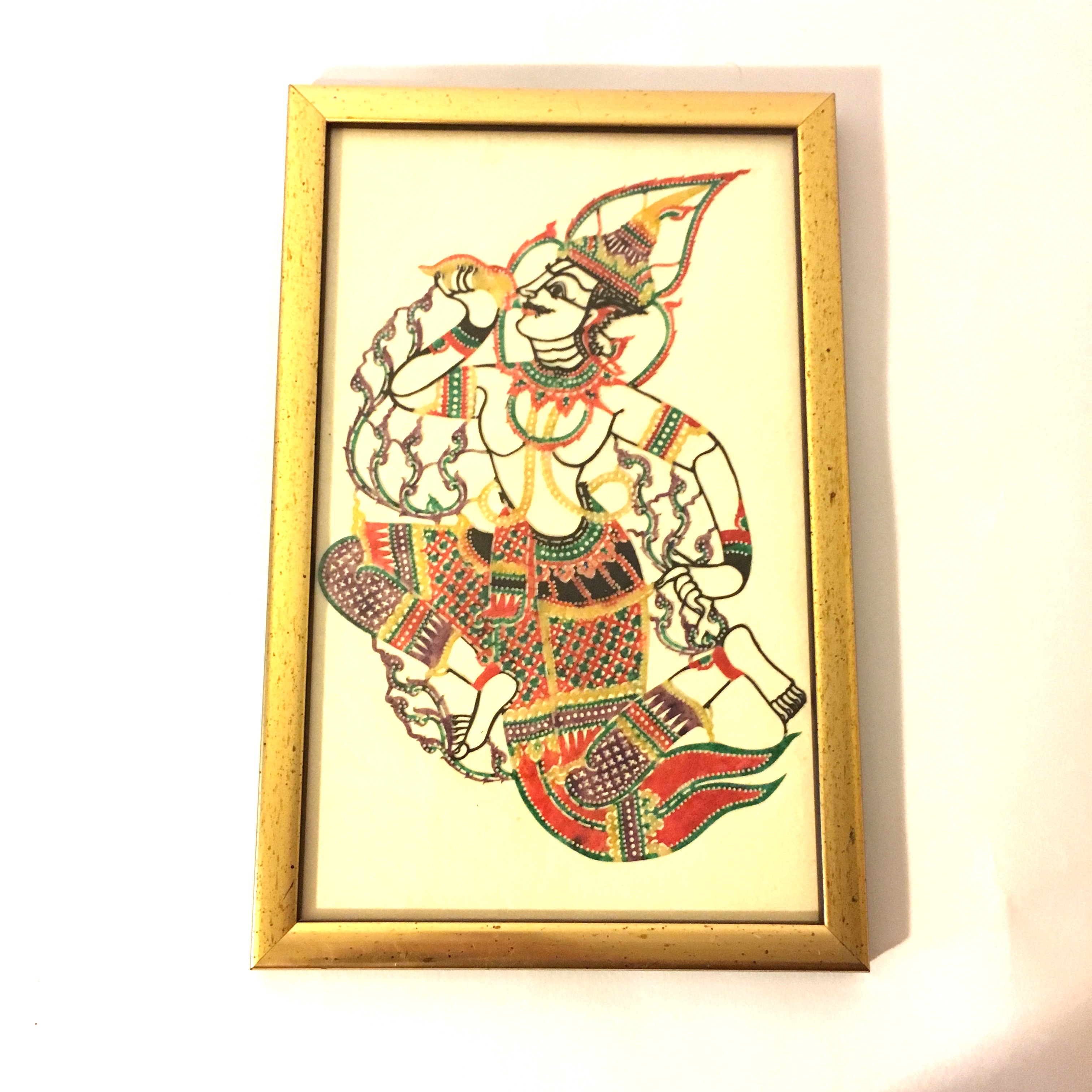 Framed Indonesian Shadow Puppet Images