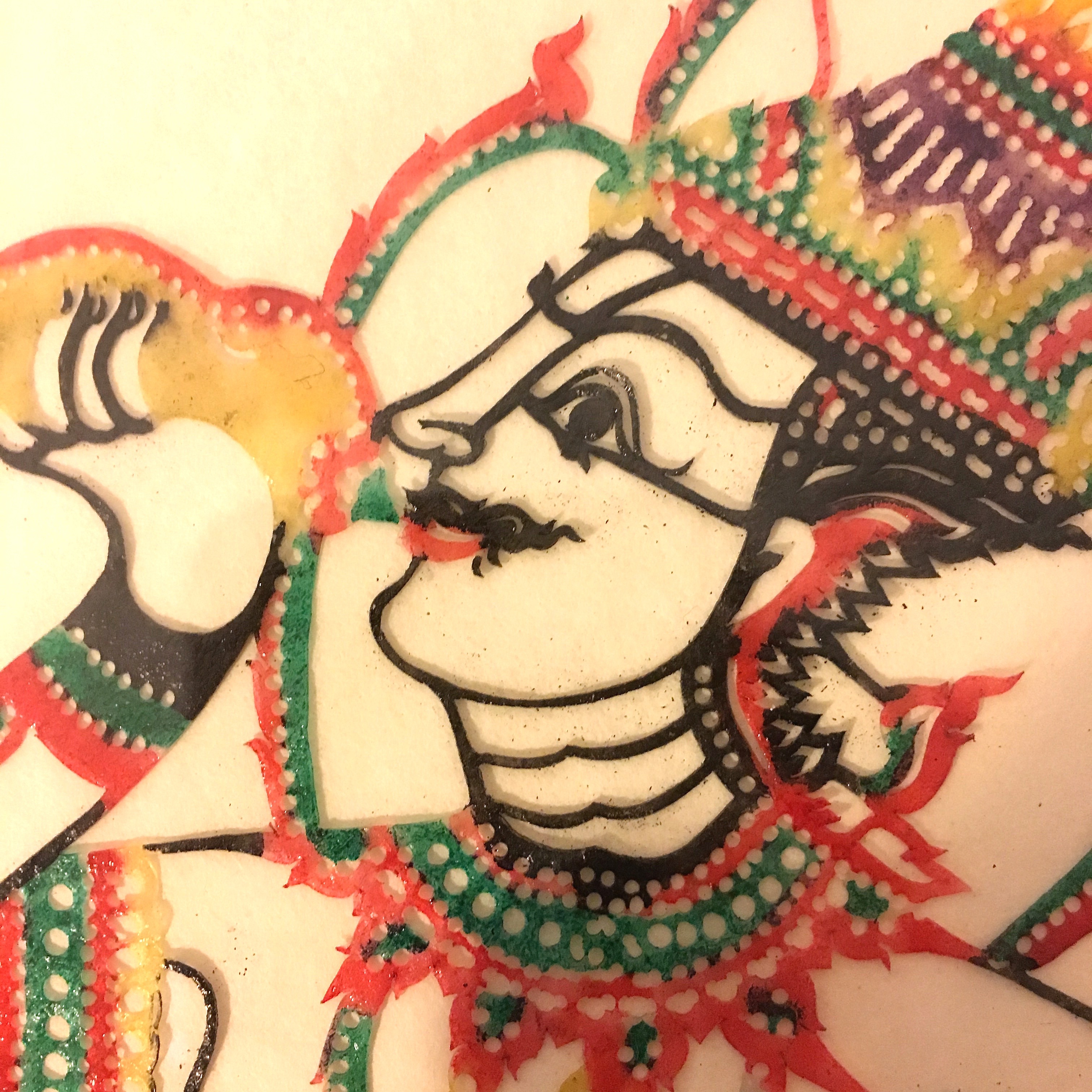 Framed Indonesian Shadow Puppet Images