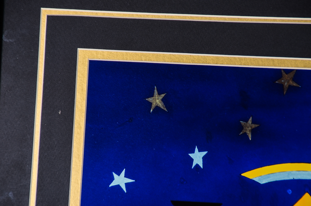 Framed Contemporary Offset Lithograph