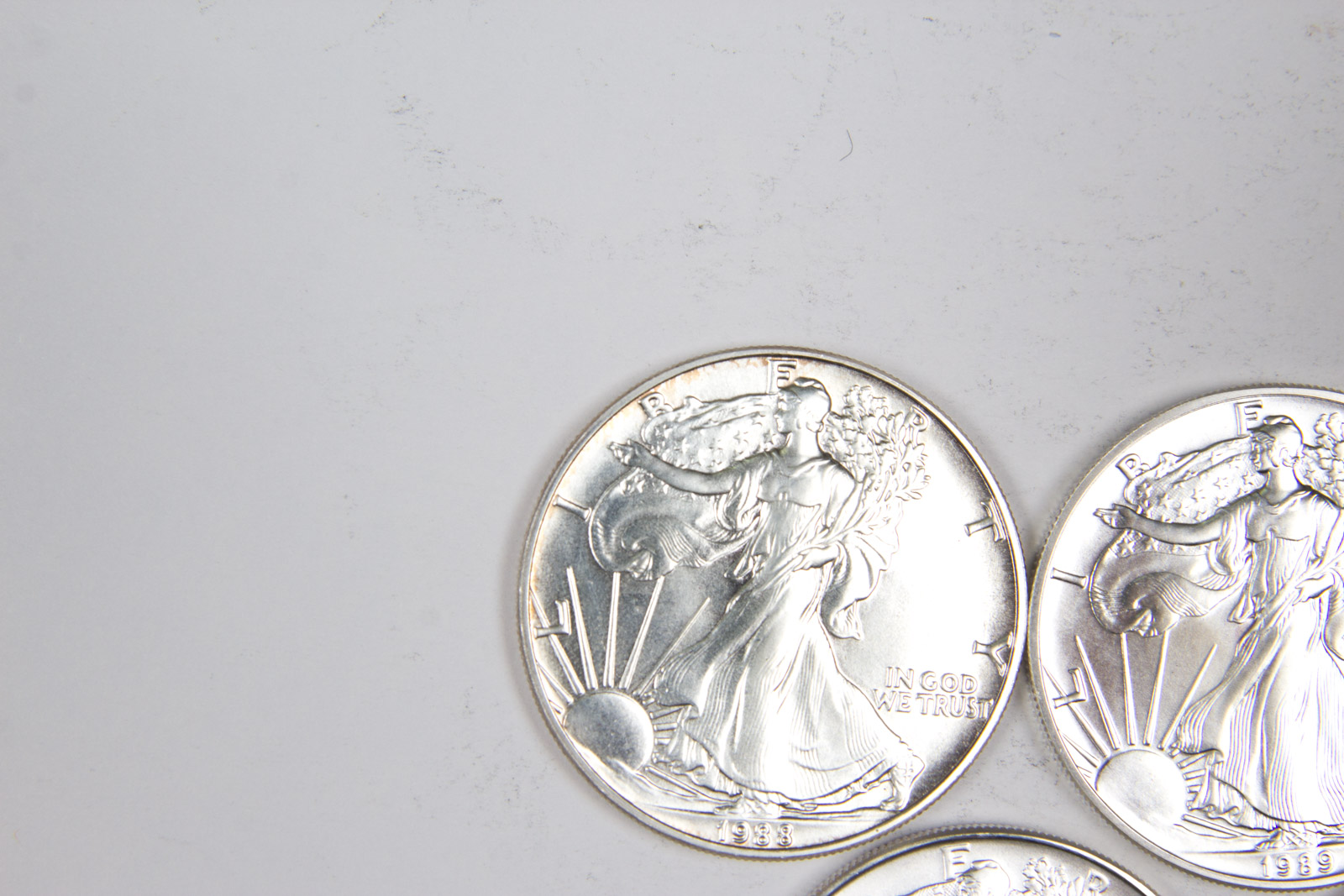 1988-1990, 1993, and 1994 American Eagle Silver Dollar Set
