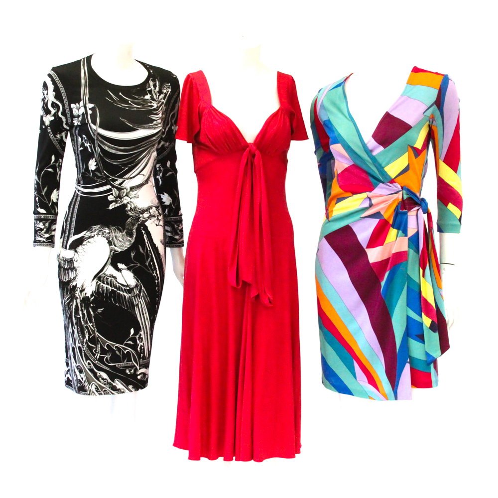 Temperly London, Diane Von Furstenberg & Roberto Cavalli Dresses