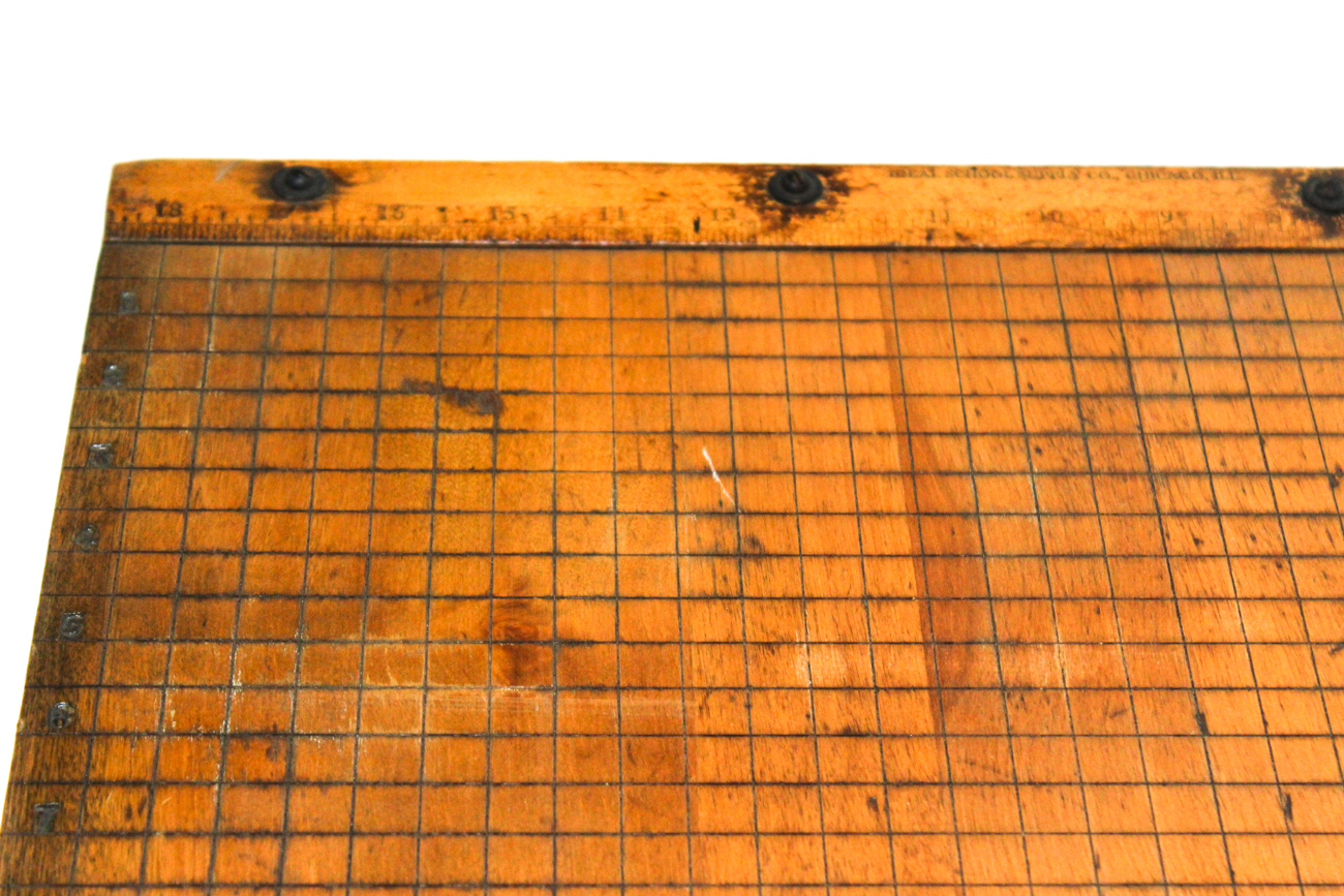 Vintage Wood and Cast Iron Paper Cutter