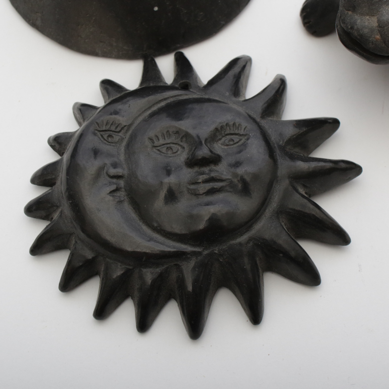 Collection of Black Pottery Decor