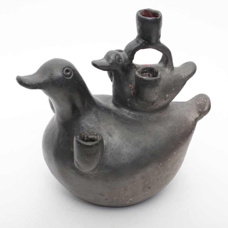 Collection of Black Pottery Decor