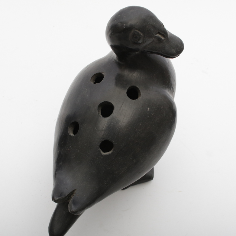 Collection of Black Pottery Decor