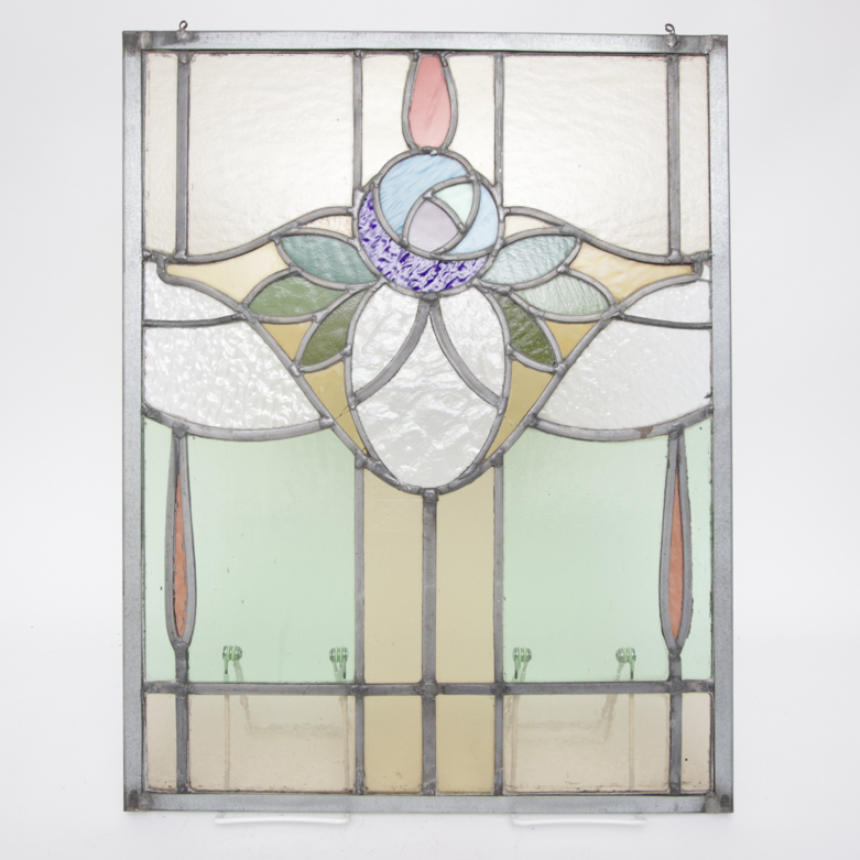 Two Stained Glass Window Panes