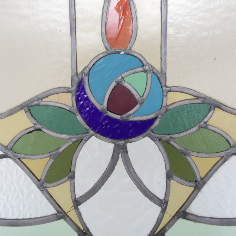 Two Stained Glass Window Panes