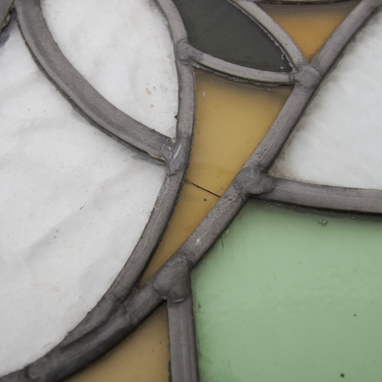 Two Stained Glass Window Panes