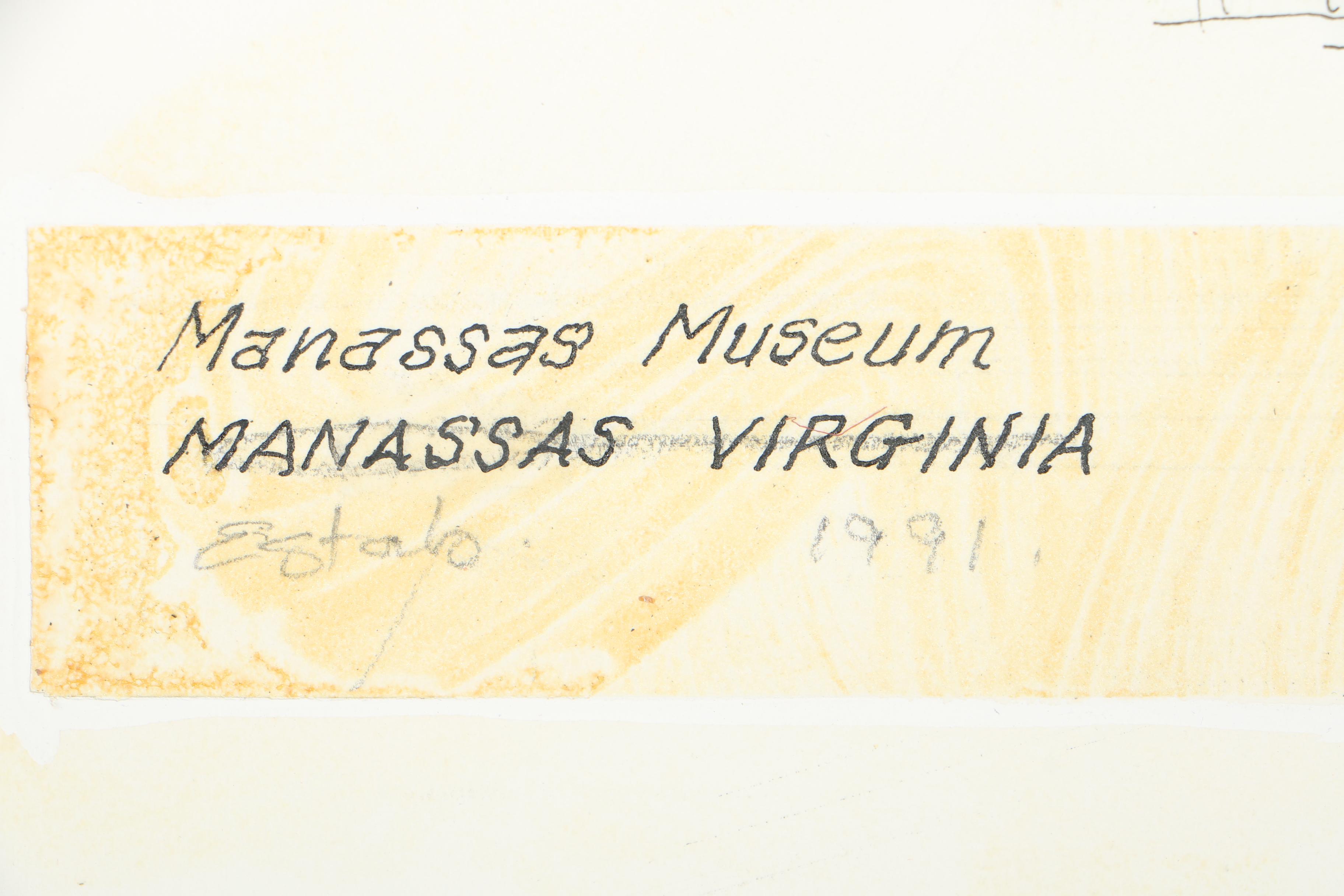 Richard C. Guy Ink Drawings of Various Manassas, VA Locations