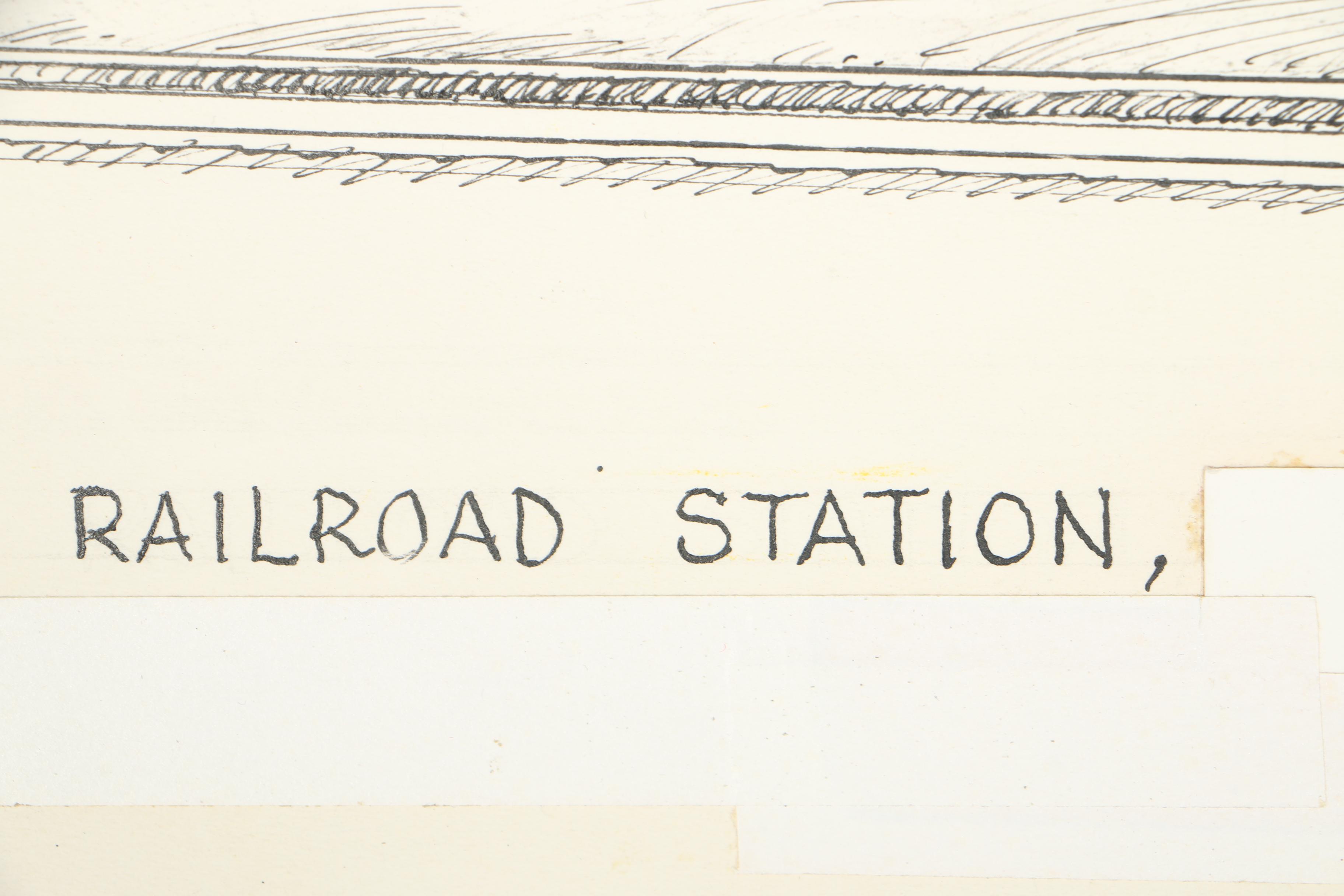 Richard C. Guy Ink Drawings of Various Manassas, VA Locations