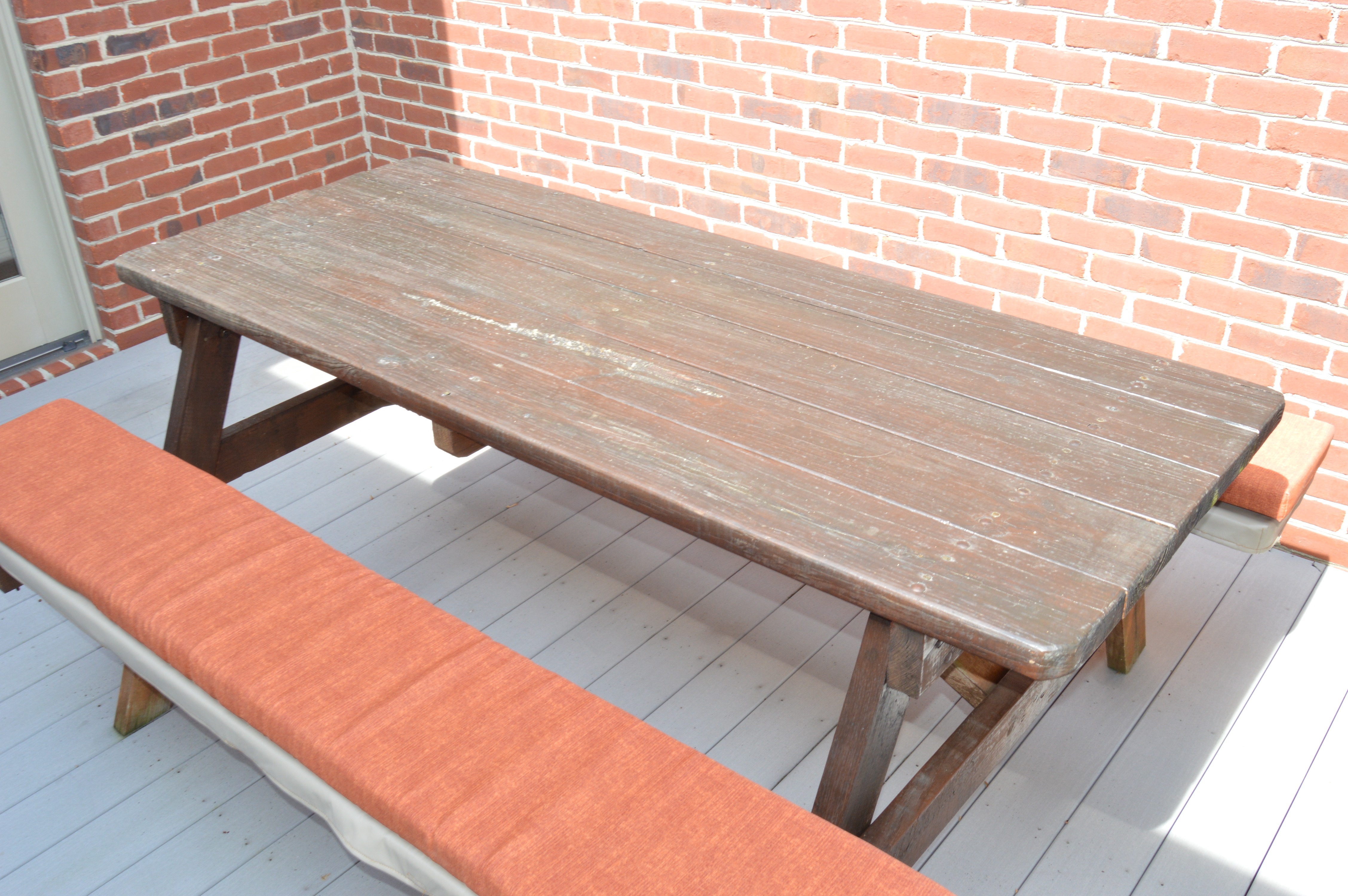 Picnic Table With Custom Seat Cushions
