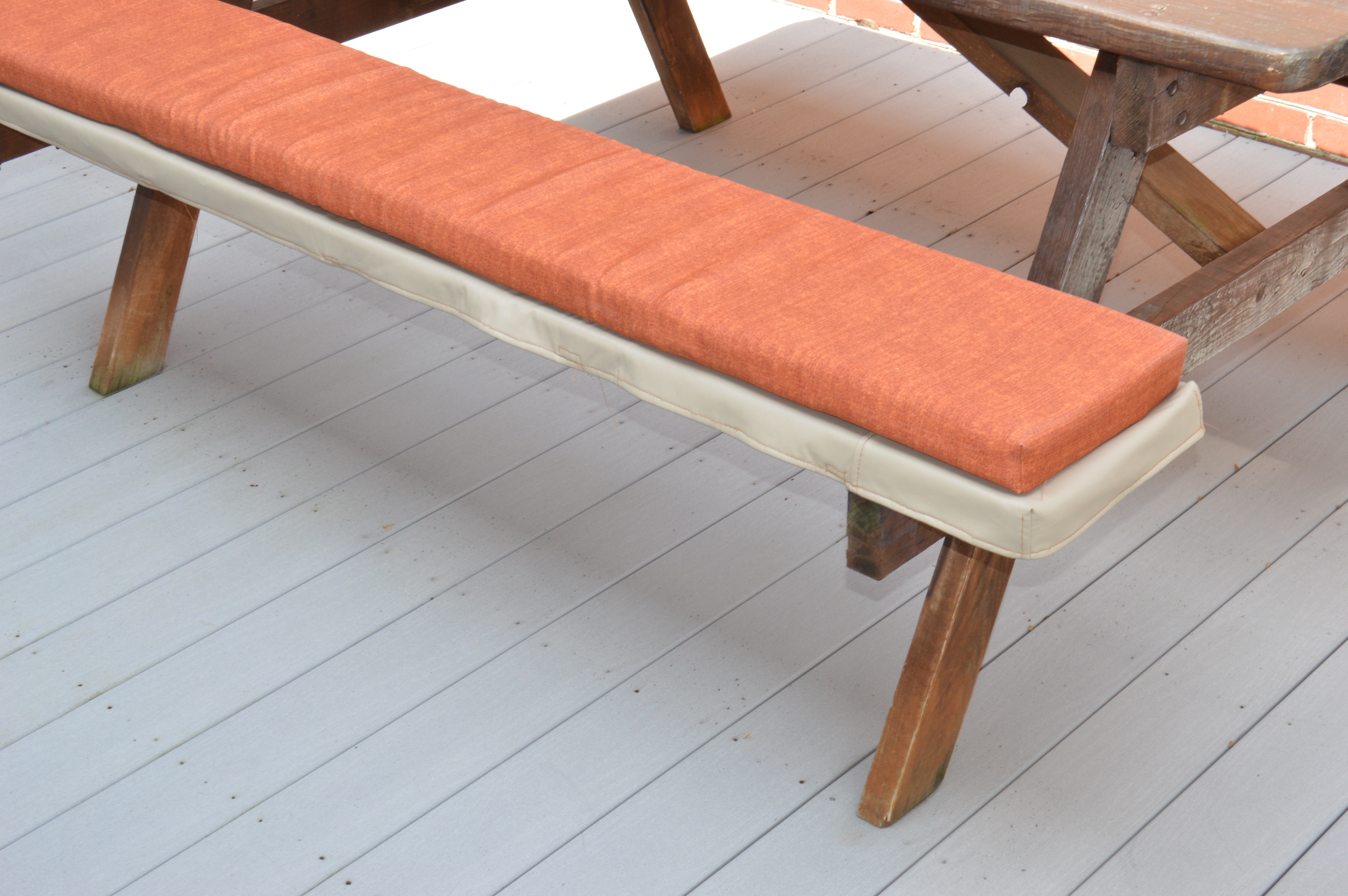 Picnic Table With Custom Seat Cushions