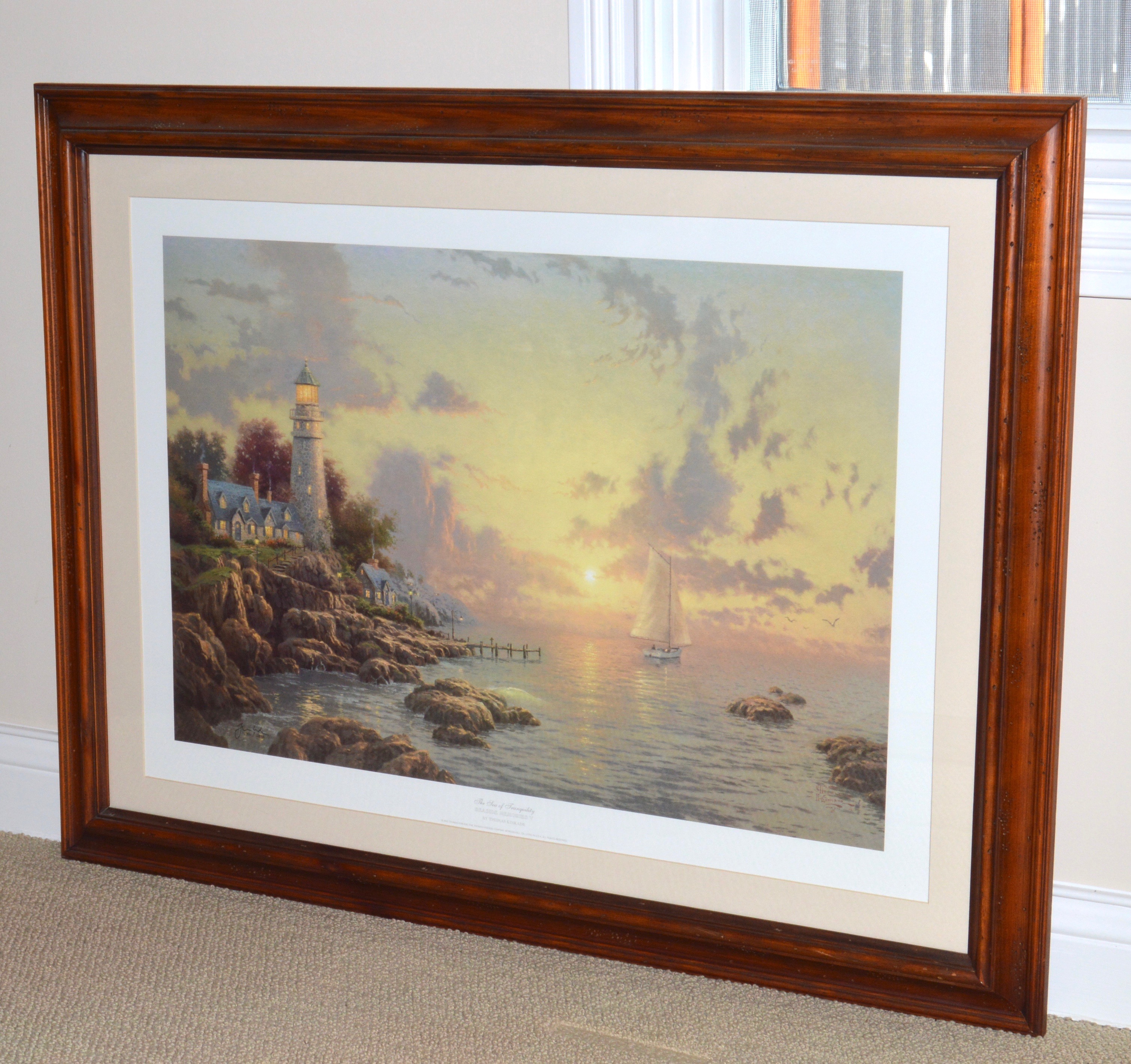 After Thomas Kinkade Offset Lithograph "Sea of Tranquility"
