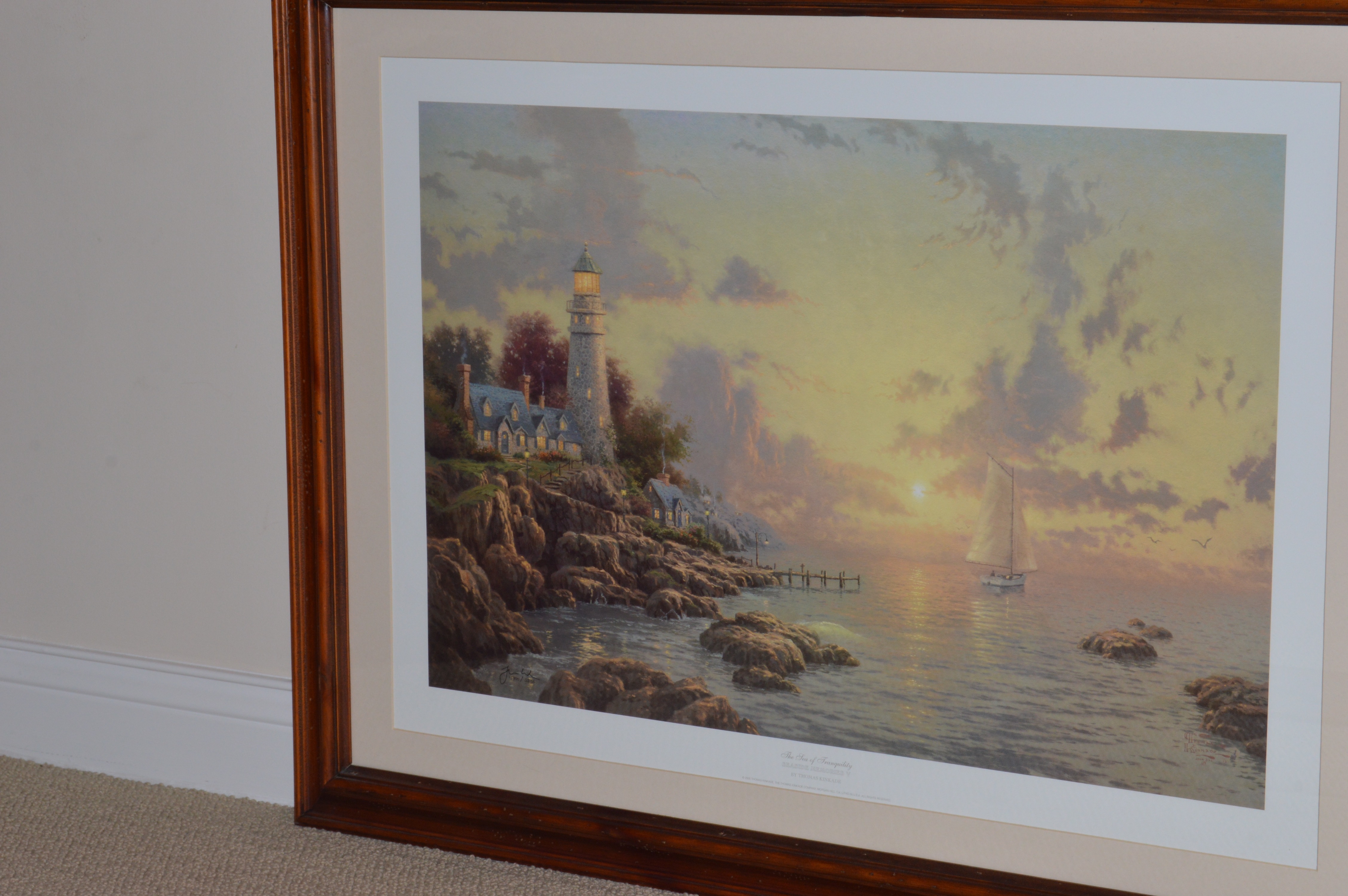 After Thomas Kinkade Offset Lithograph "Sea of Tranquility"