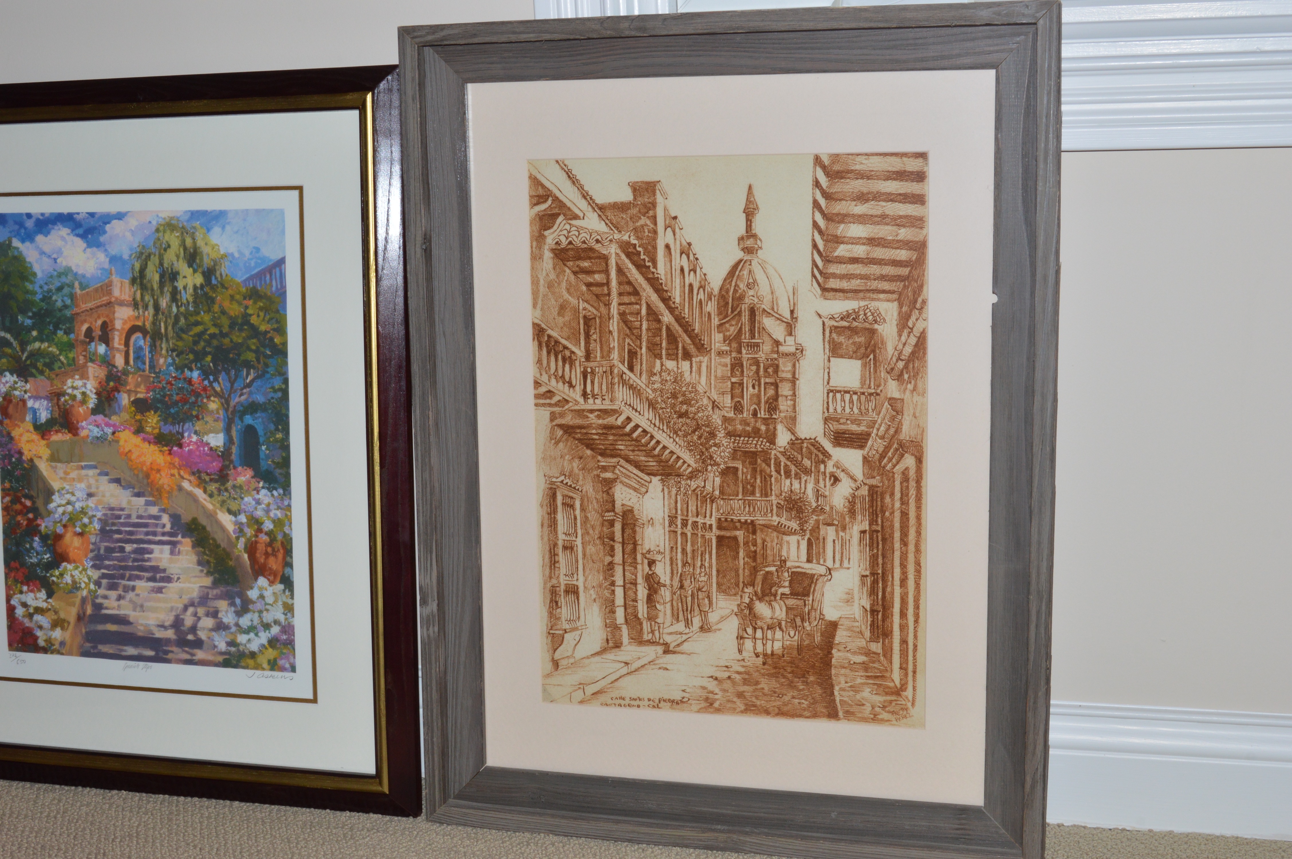 Assortment of Framed Spanish Landscape Artwork