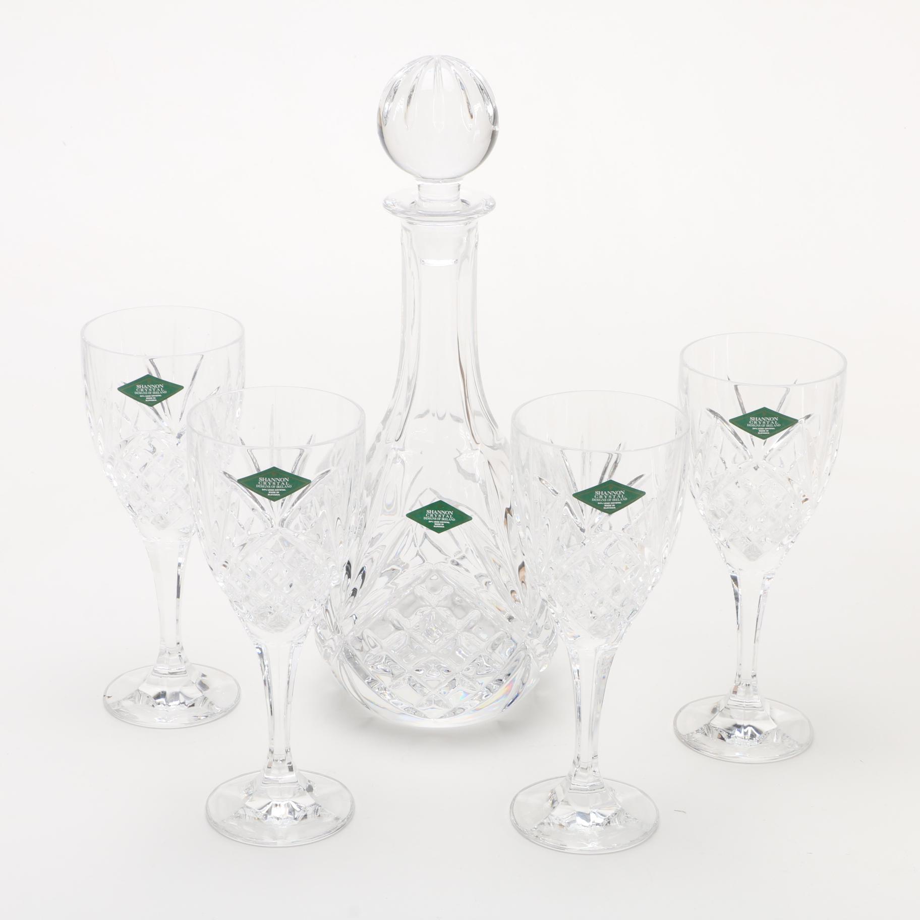 Shannon Crystal "Dublin" Wine Set
