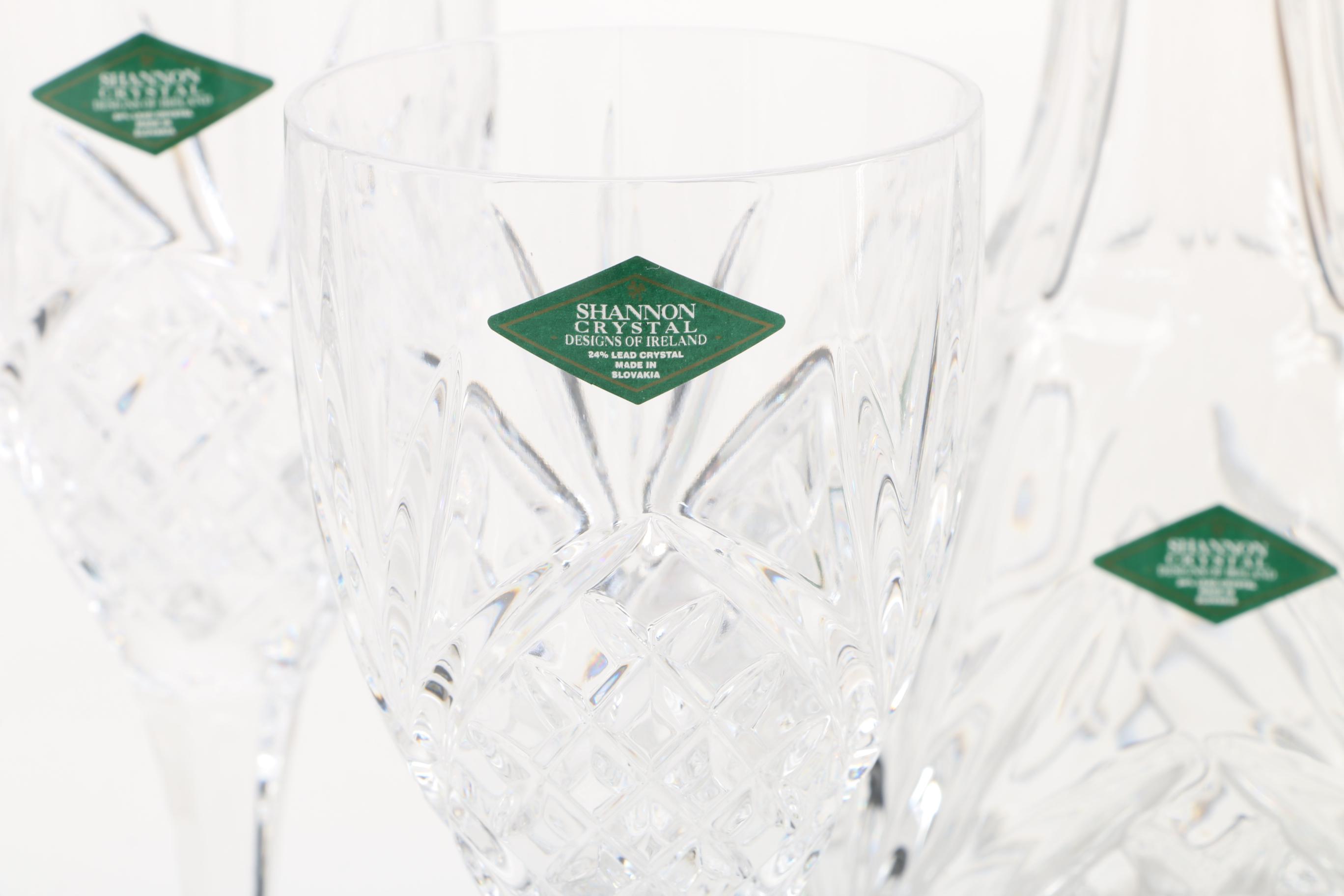 Shannon Crystal "Dublin" Wine Set