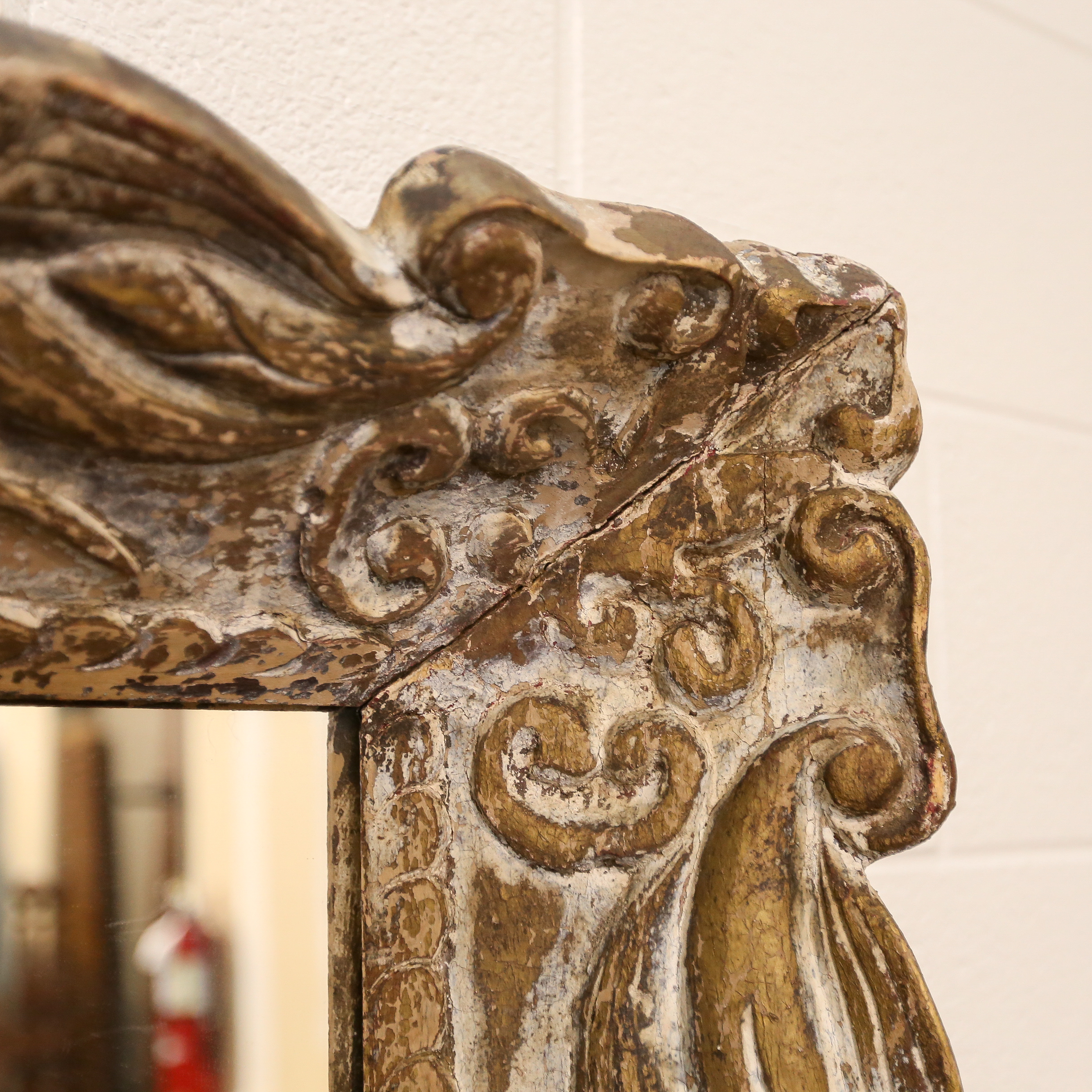 Large Ornate Wooden Wall Mirror