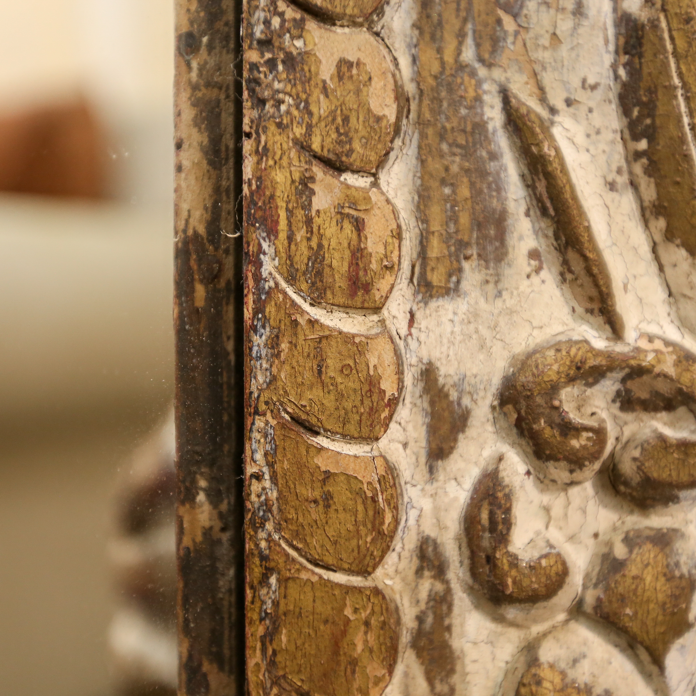 Large Ornate Wooden Wall Mirror