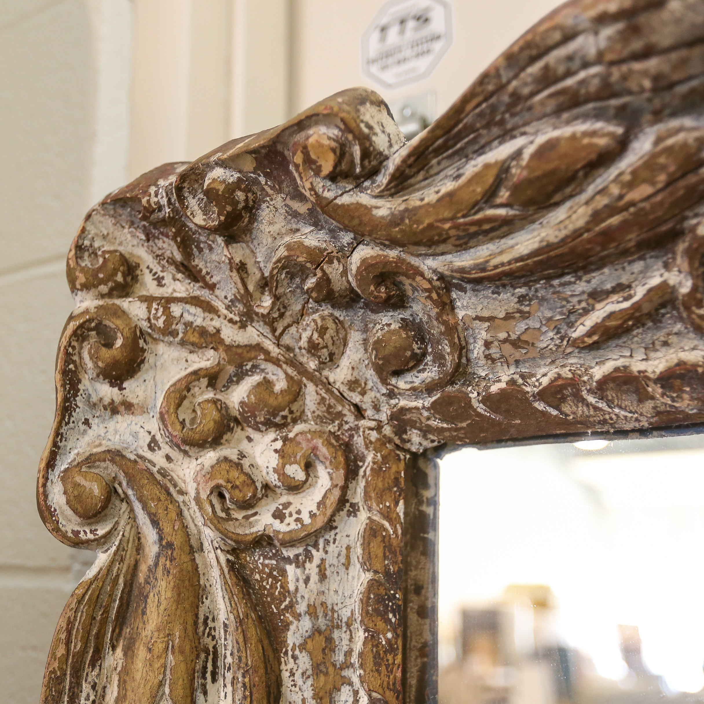 Large Ornate Wooden Wall Mirror