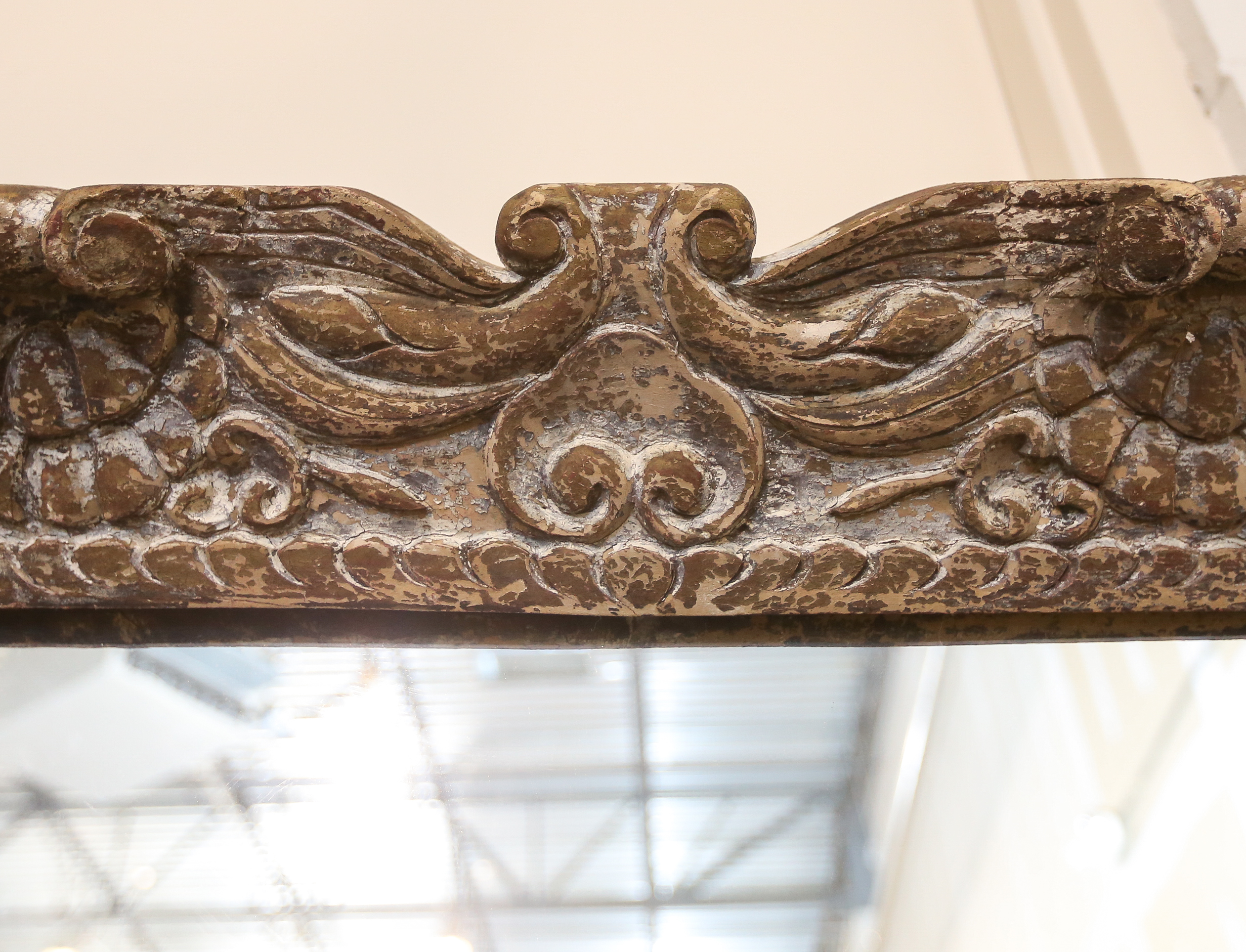 Large Ornate Wooden Wall Mirror