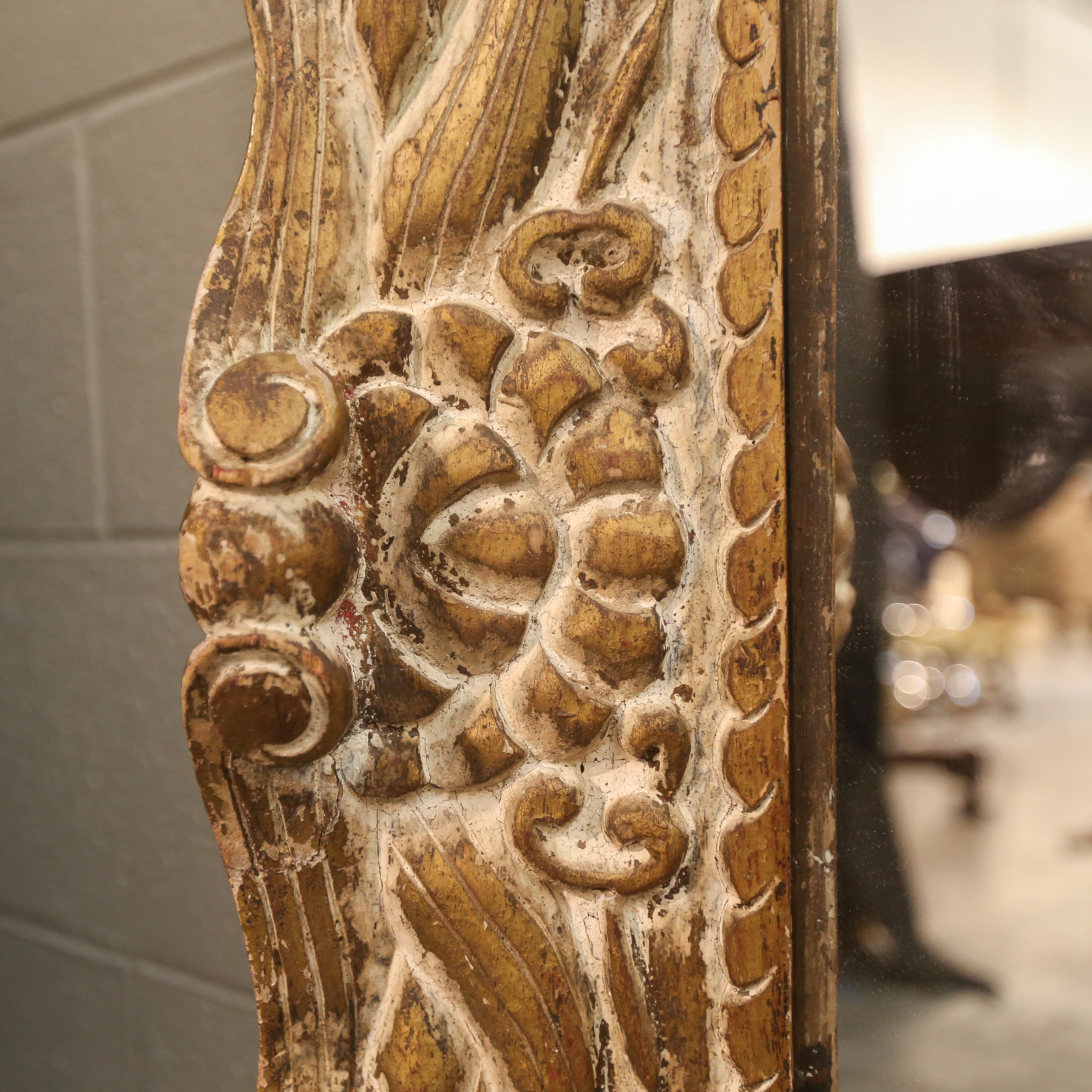 Large Ornate Wooden Wall Mirror