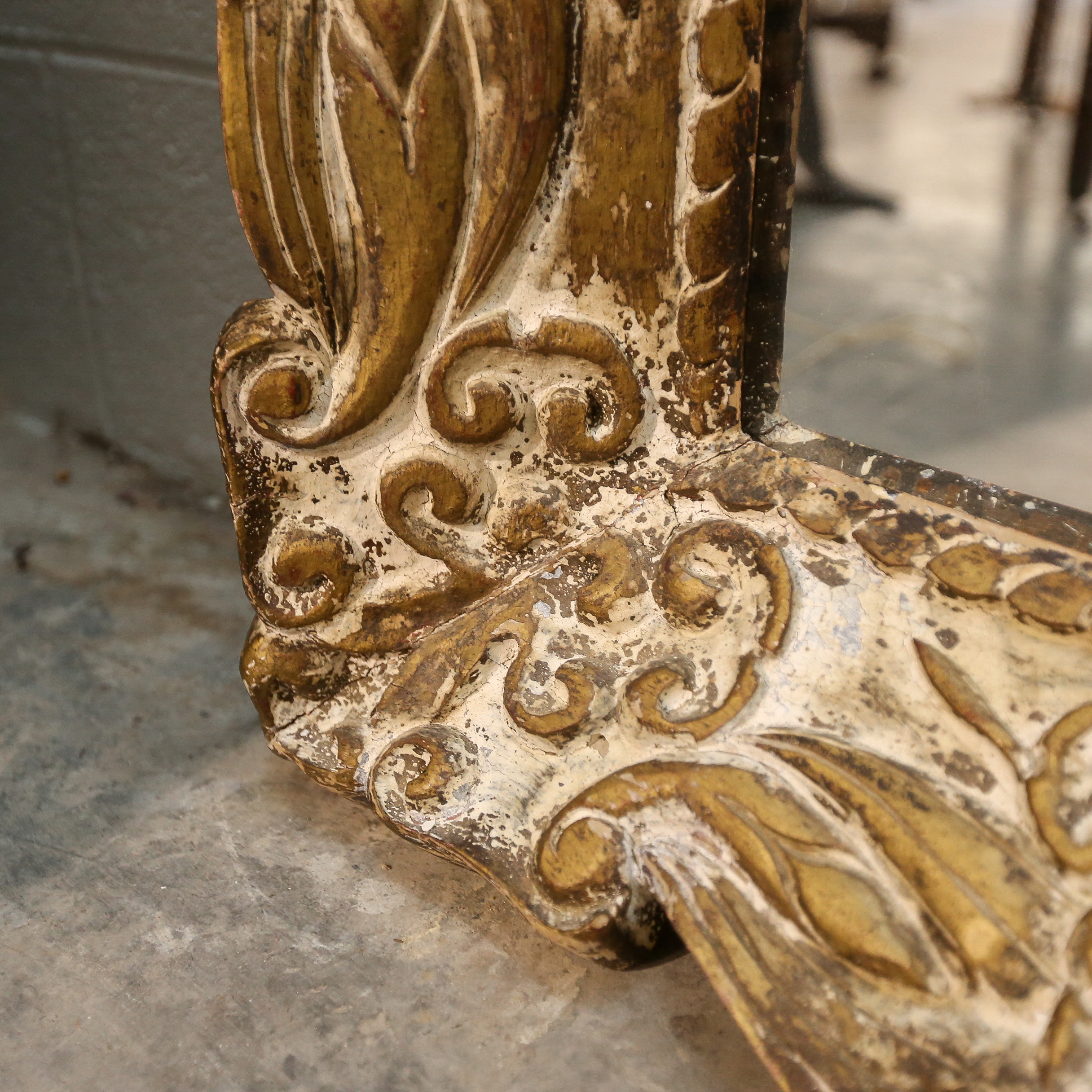 Large Ornate Wooden Wall Mirror