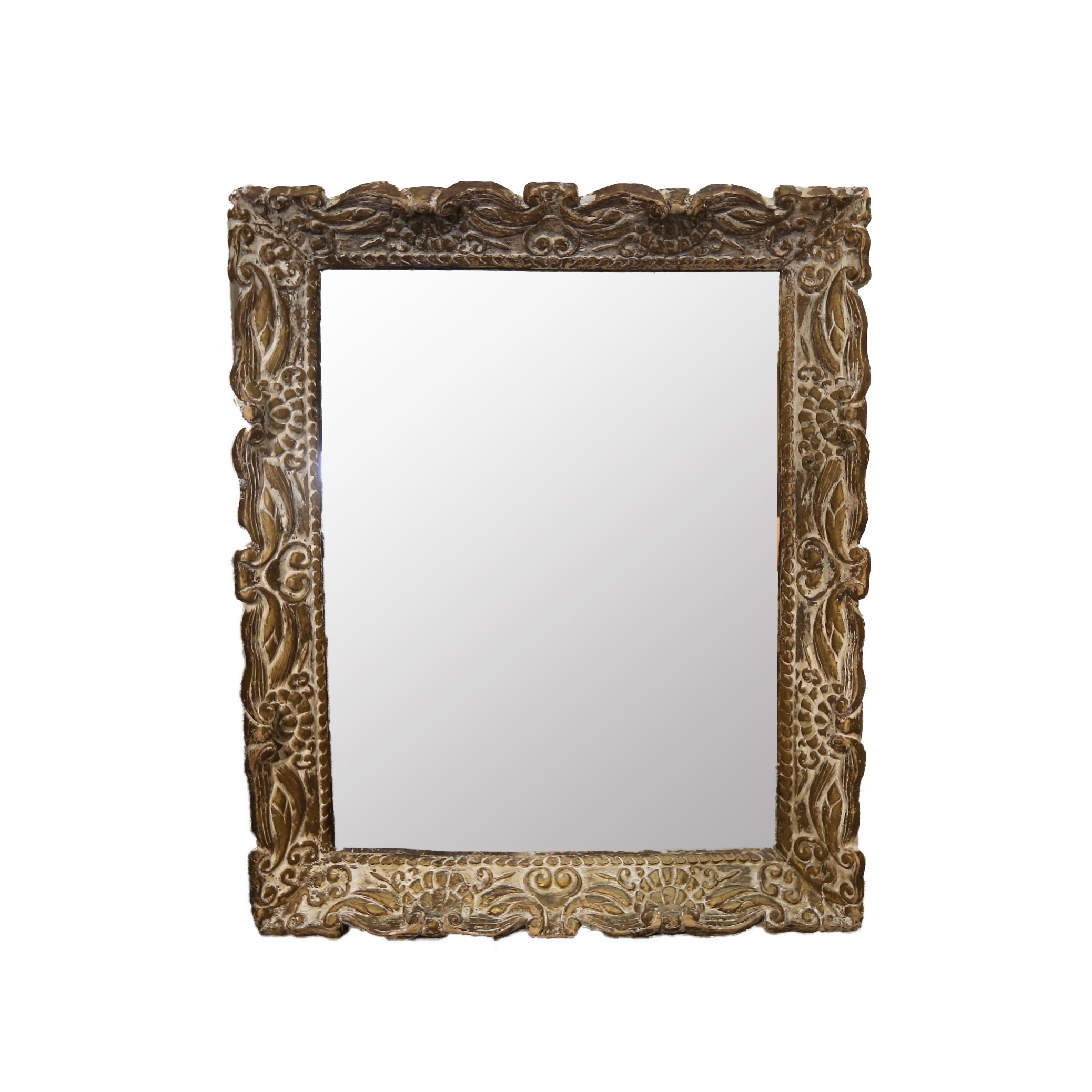 Large Ornate Wooden Wall Mirror