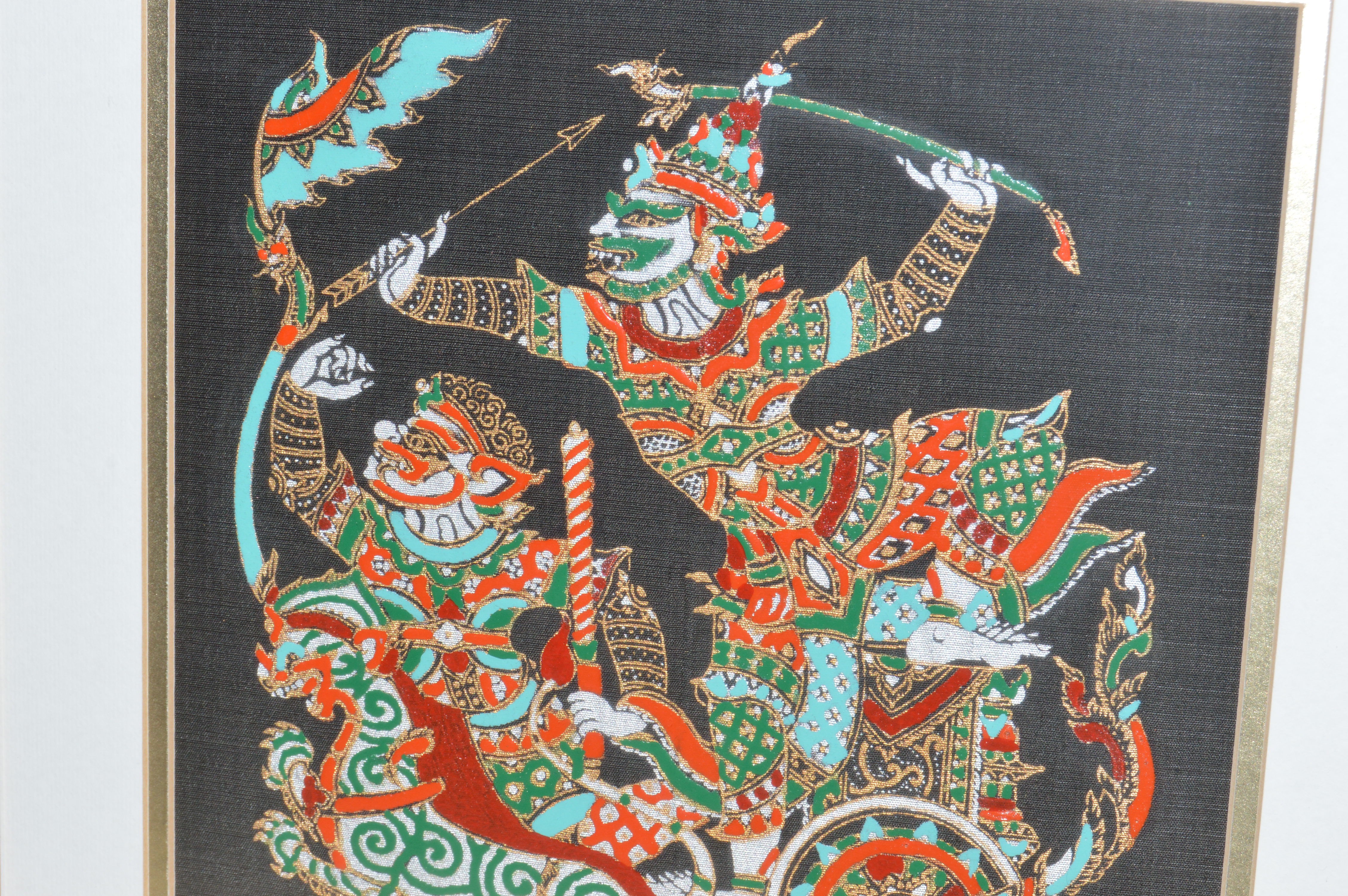Pair of Thai Paintings on Silk
