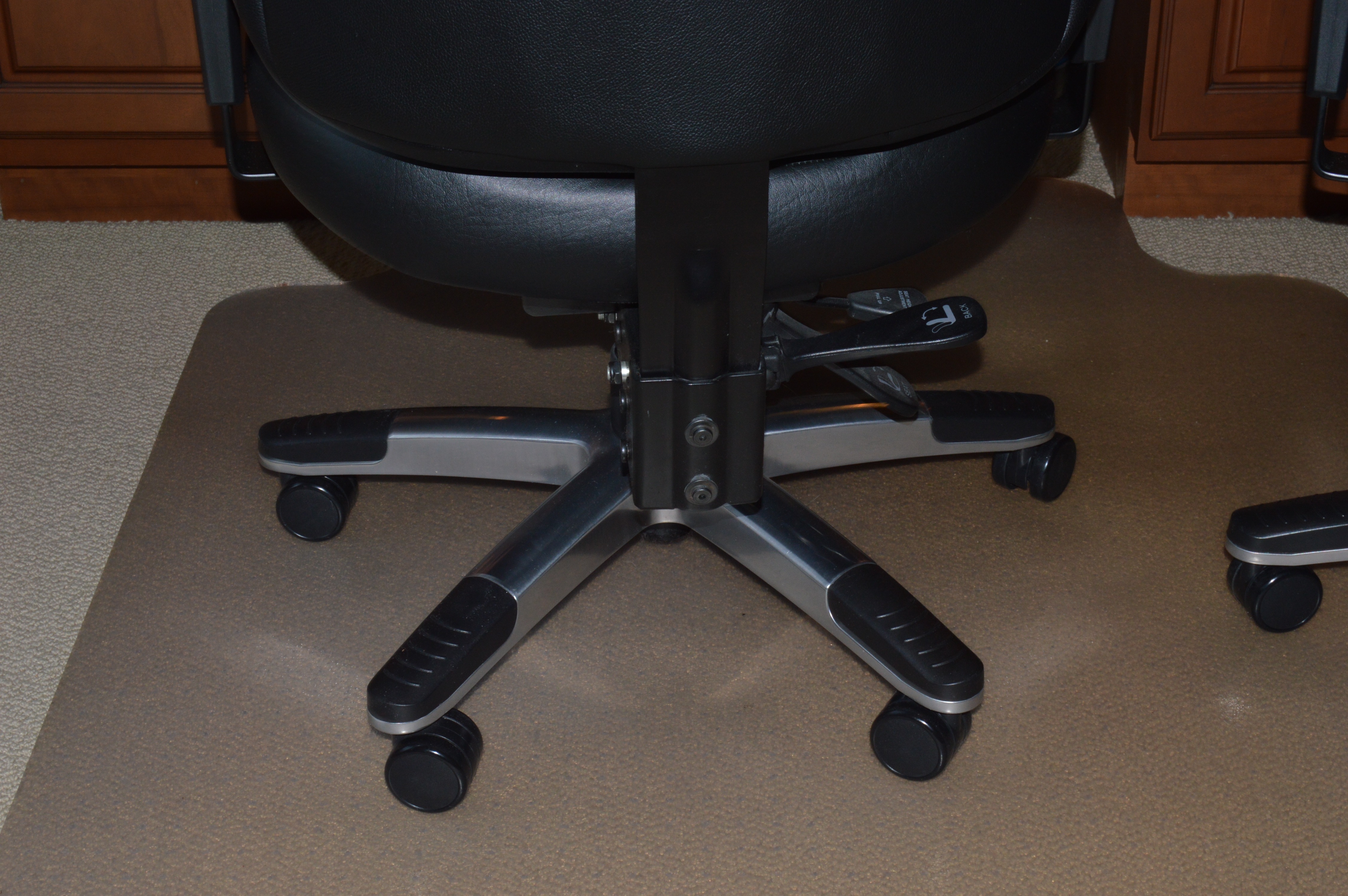 Pair of Adjustable Black Executive Office Chairs