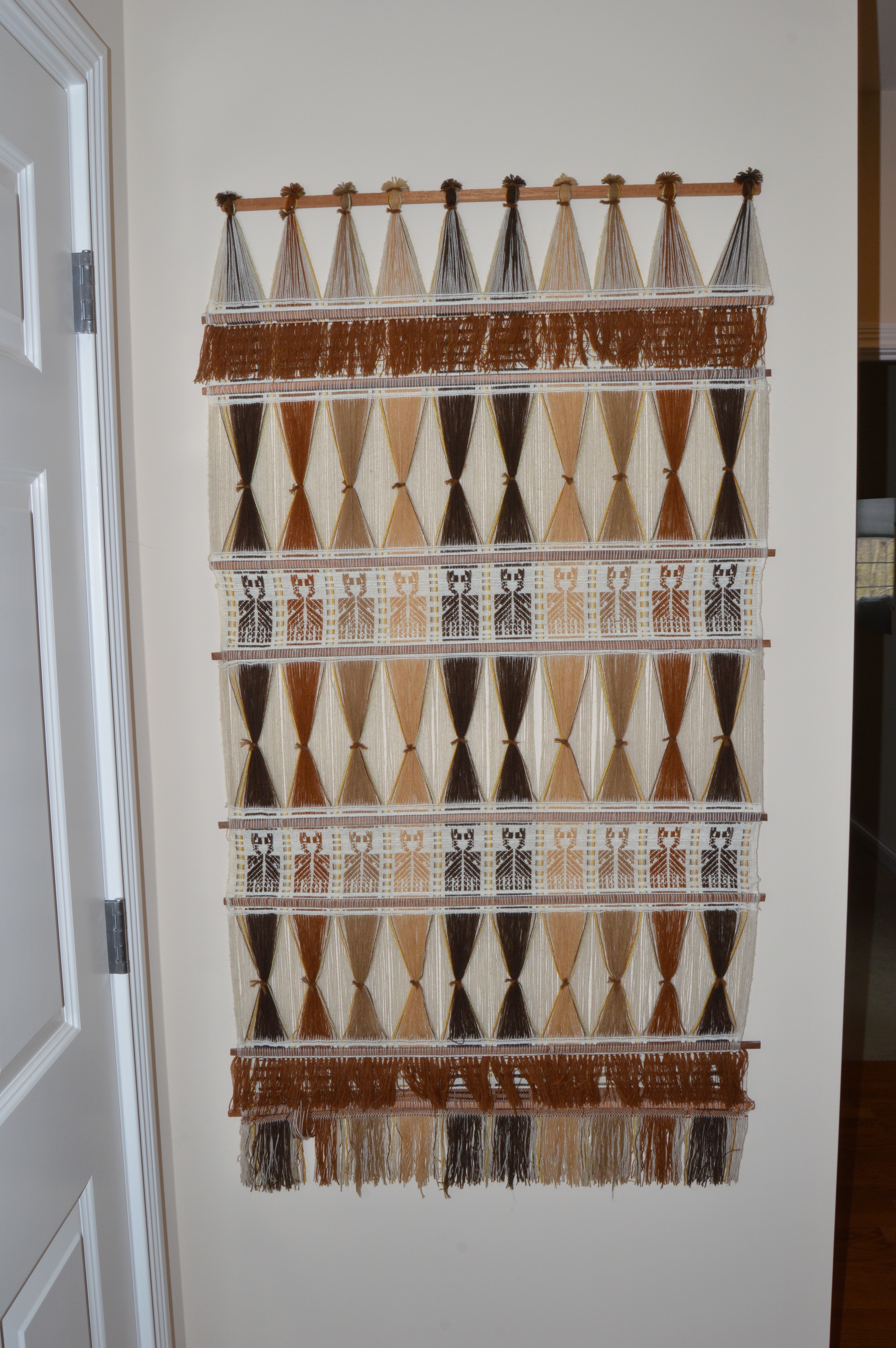 Woven Wall Decor and Side Chair with Cane Seating